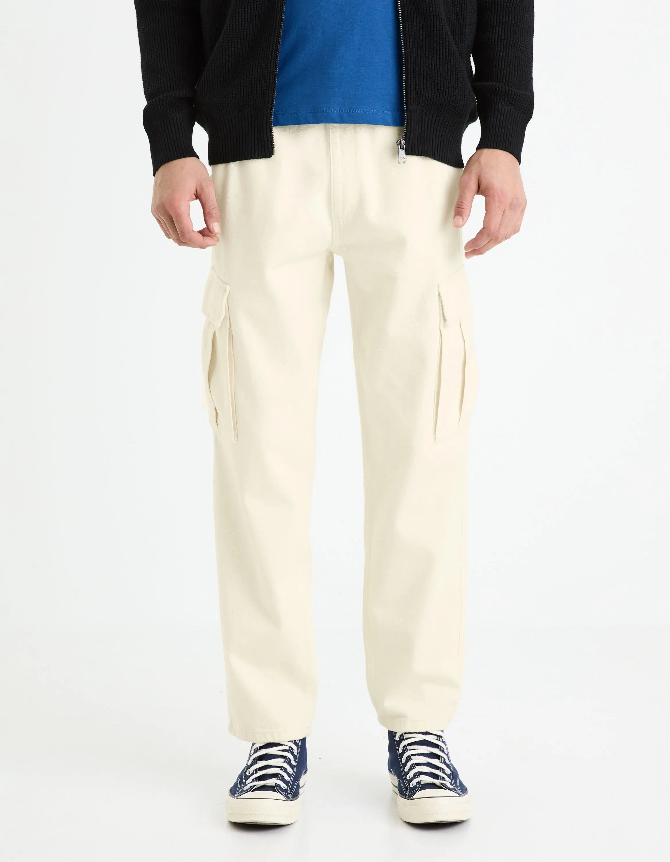 100% Cotton Cargo Jeans_GOCARGO1_ECRU_03