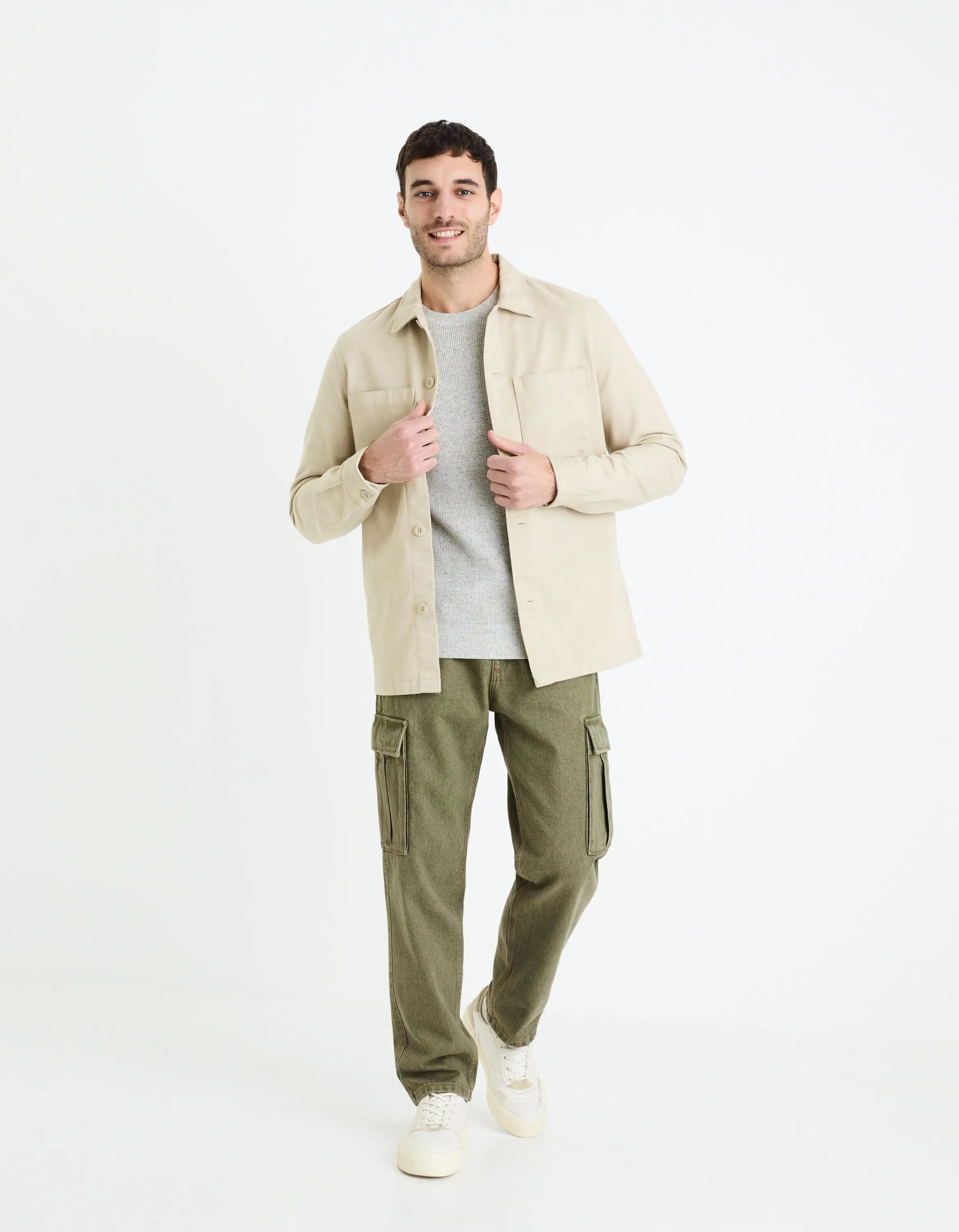 100% Cotton Cargo Jeans_GOCARGO1_KAKI_02