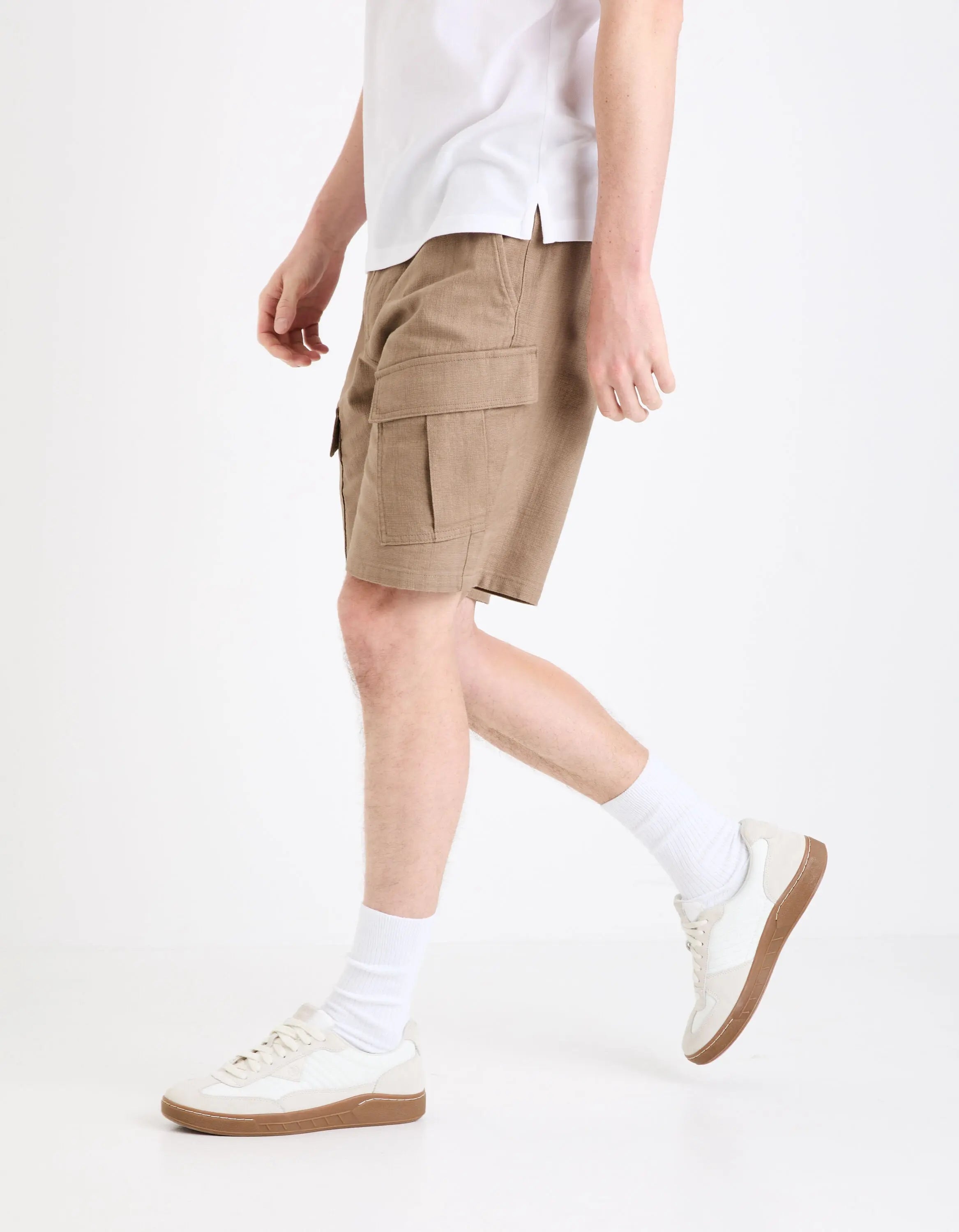 Cotton Cargo Bermuda Shorts_GOCARGOBM_BEIGE 05_05
