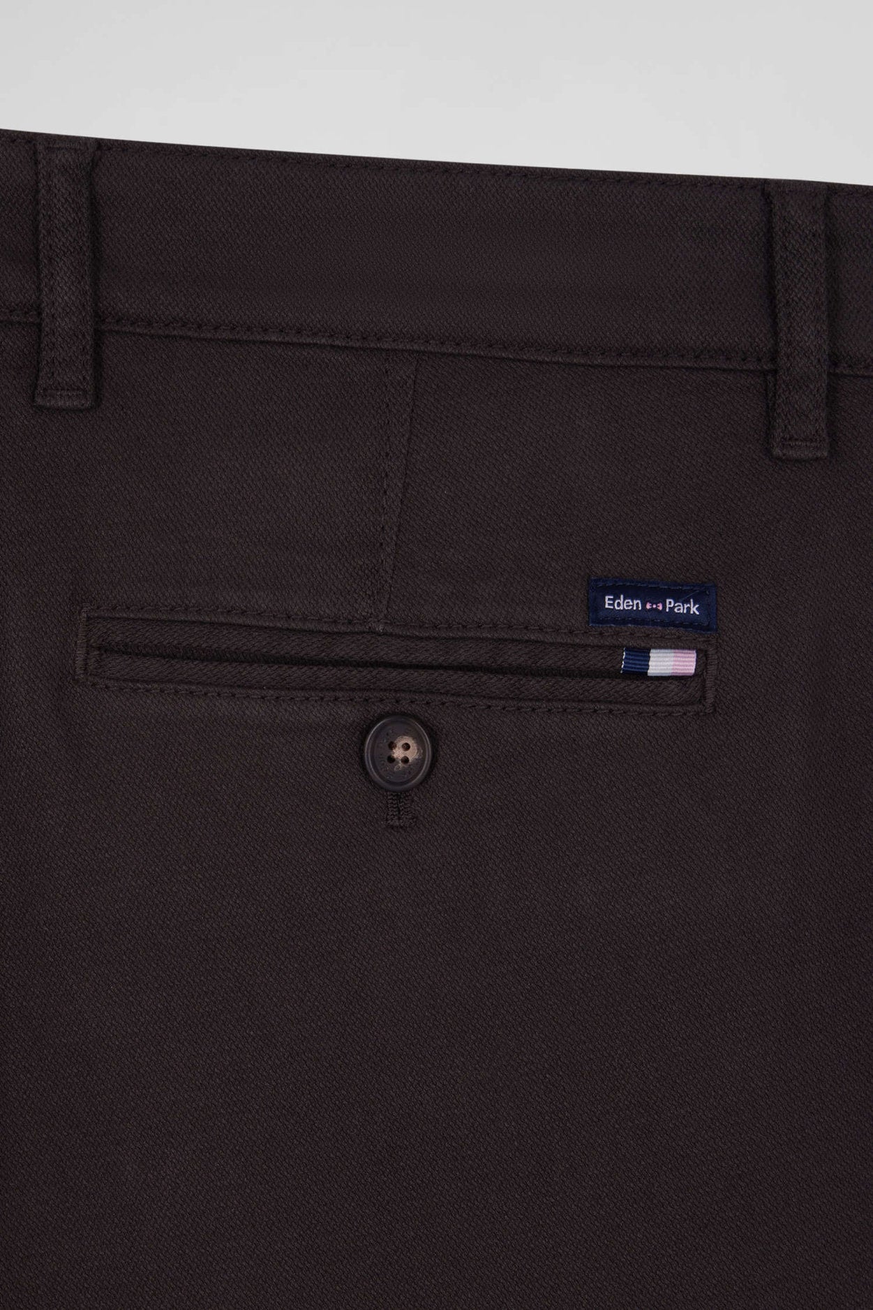 Regular Brown Stretch Cotton PiquŽ and Modal Chino Trousers_H24BAS0C0005_MAF1_08