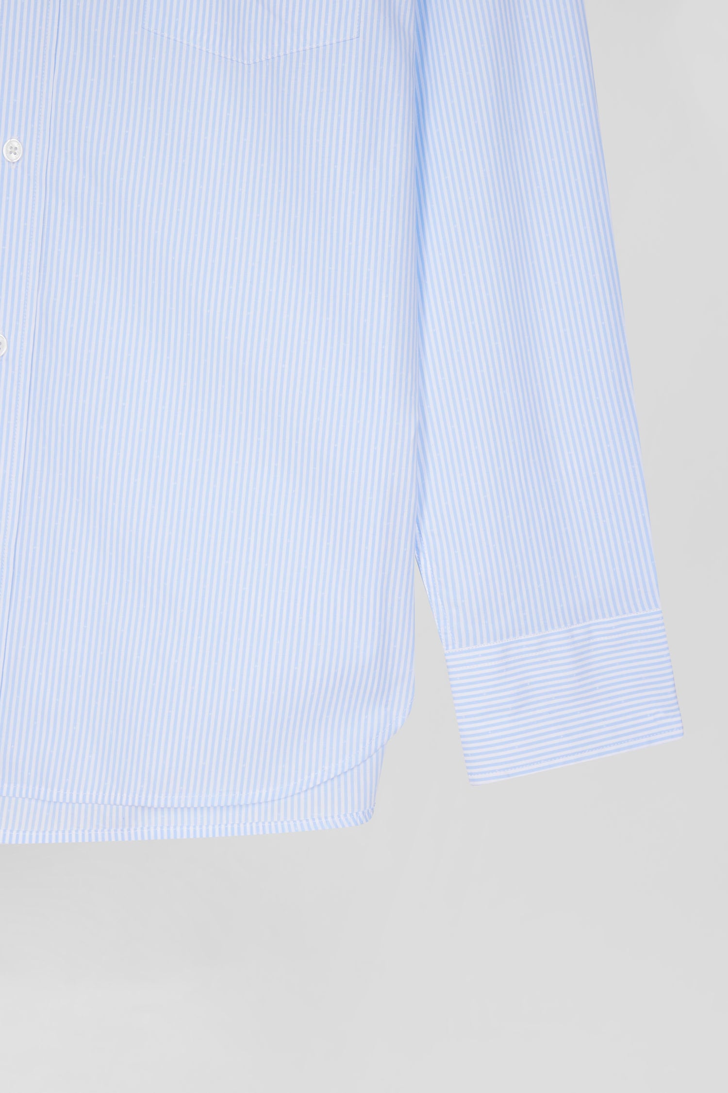 Regular Sky Blue Striped Cotton Jacquard Shirt_H24CHECL0019_BLM_07