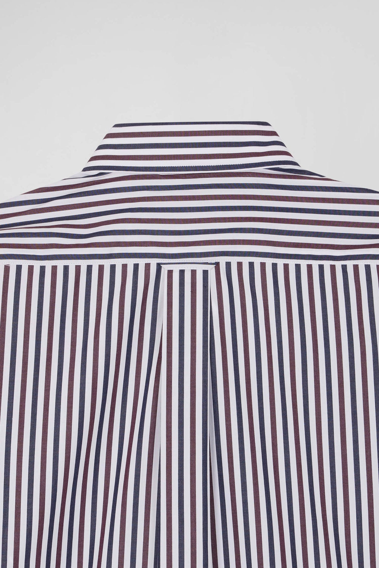 Burgundy Striped Cotton Poplin Shirt Regular Fit_H24CHECL0021_BXF3_07