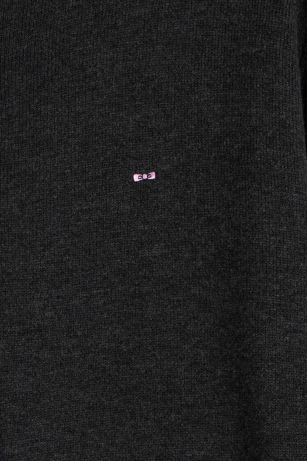 Regular Anthracite Grey Plain Wool and Cotton Zipped Cardigan_H24MAICA0004_GRF7_07