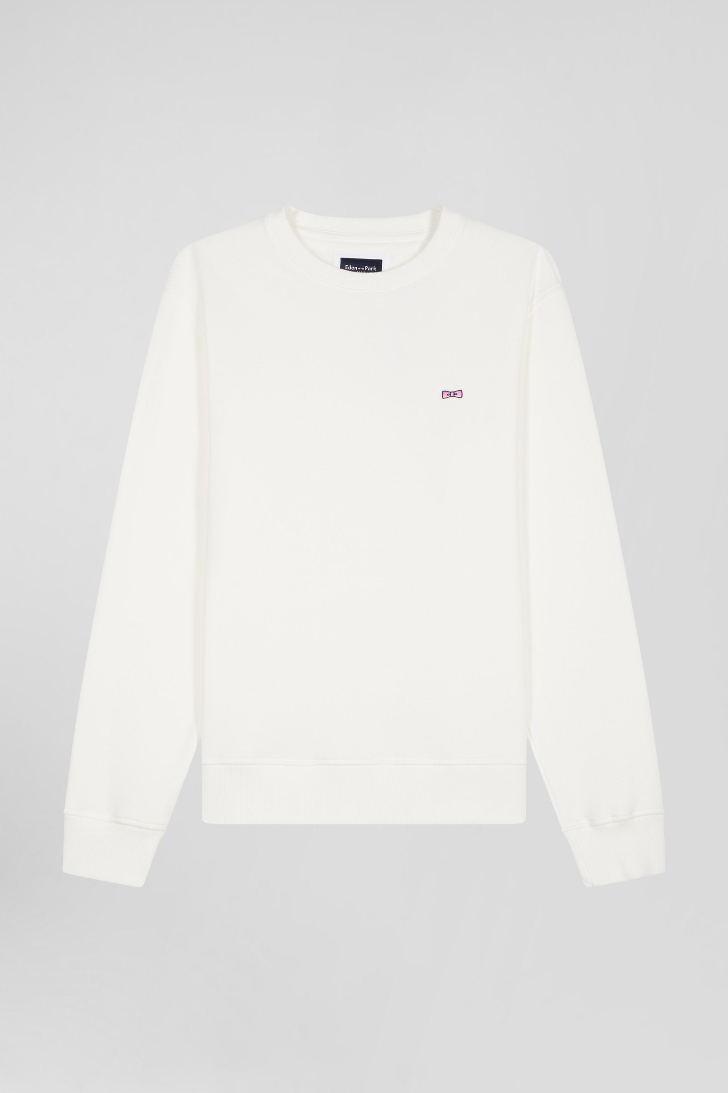 Regular Ecru Brushed Cotton Fleece Sweatshirt_04