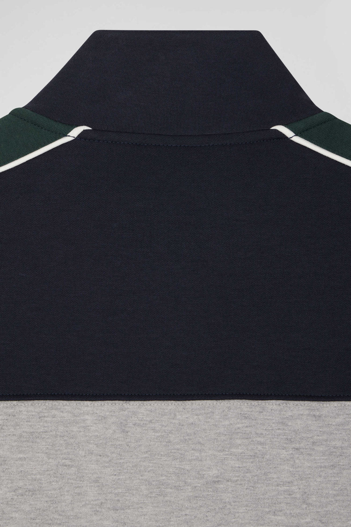 Regular Green Colorblock Zipped Cotton Blend Sweatshirt_H24MAISW0022_VEF_08