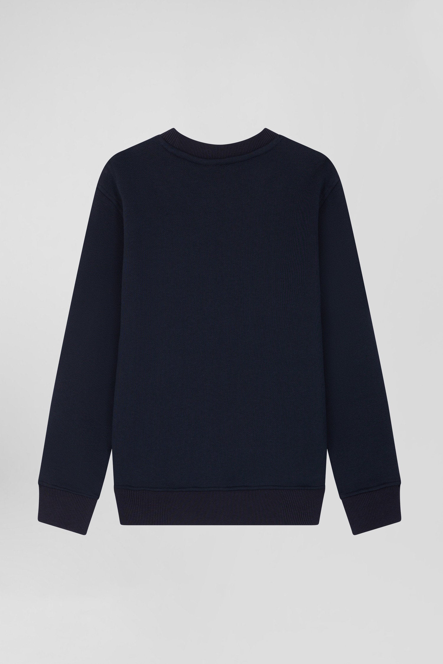 Regular Navy Blue Round Neck Cotton Sweatshirt_05