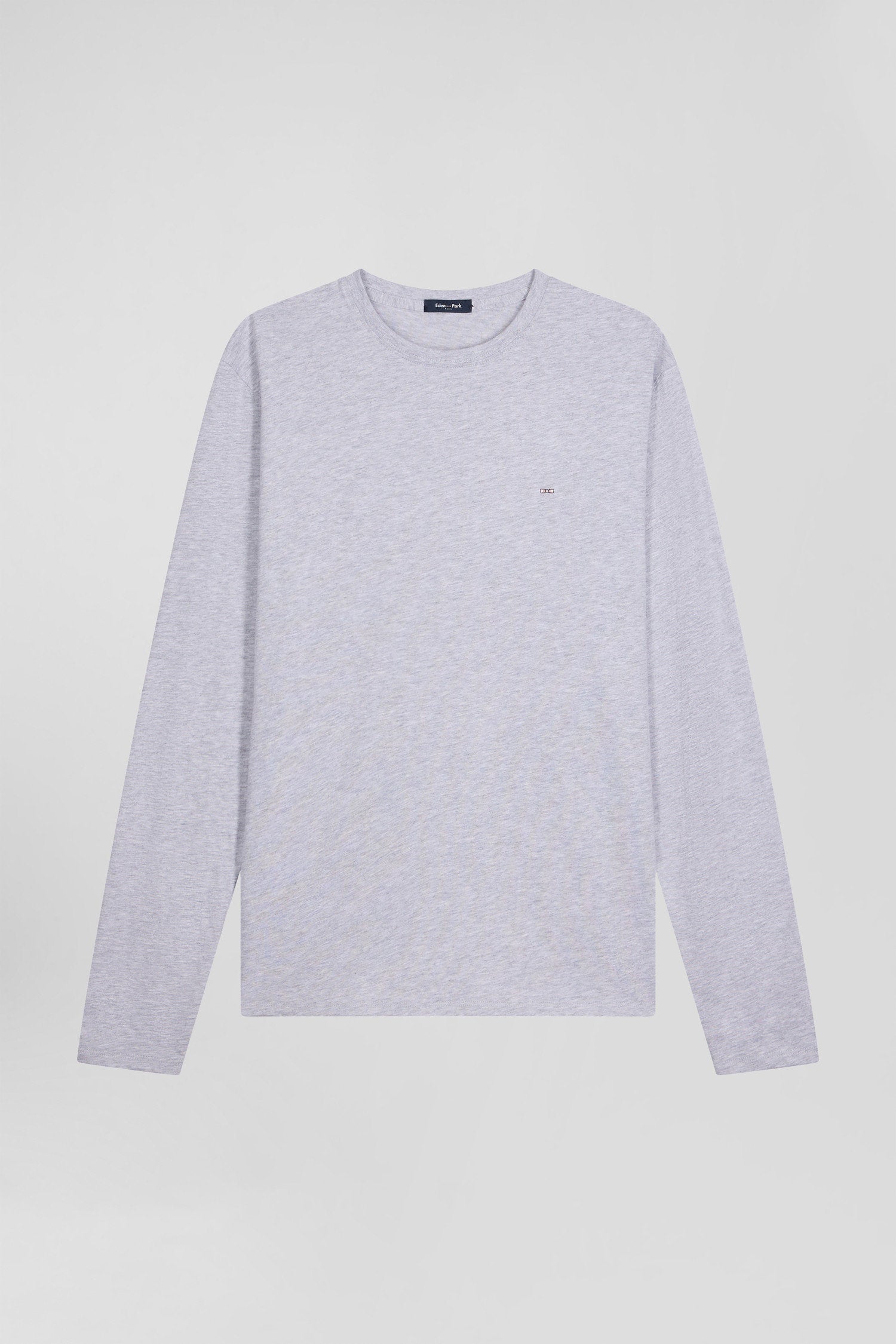 Regular Grey Long-Sleeved Cotton T-Shirt_04