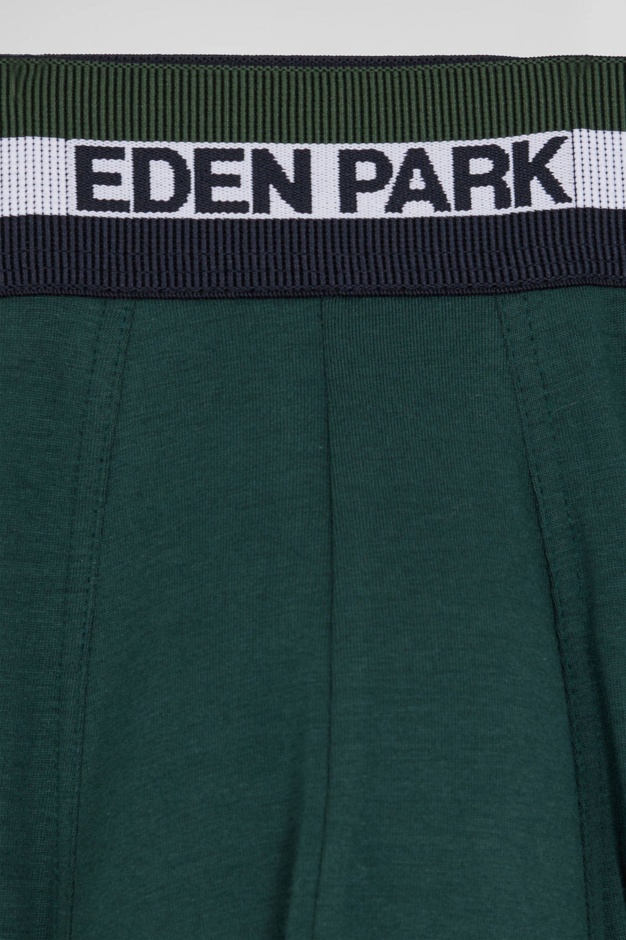 Set Of 2 Green Stretch Cotton Boxers With Tricolor Waistband_03