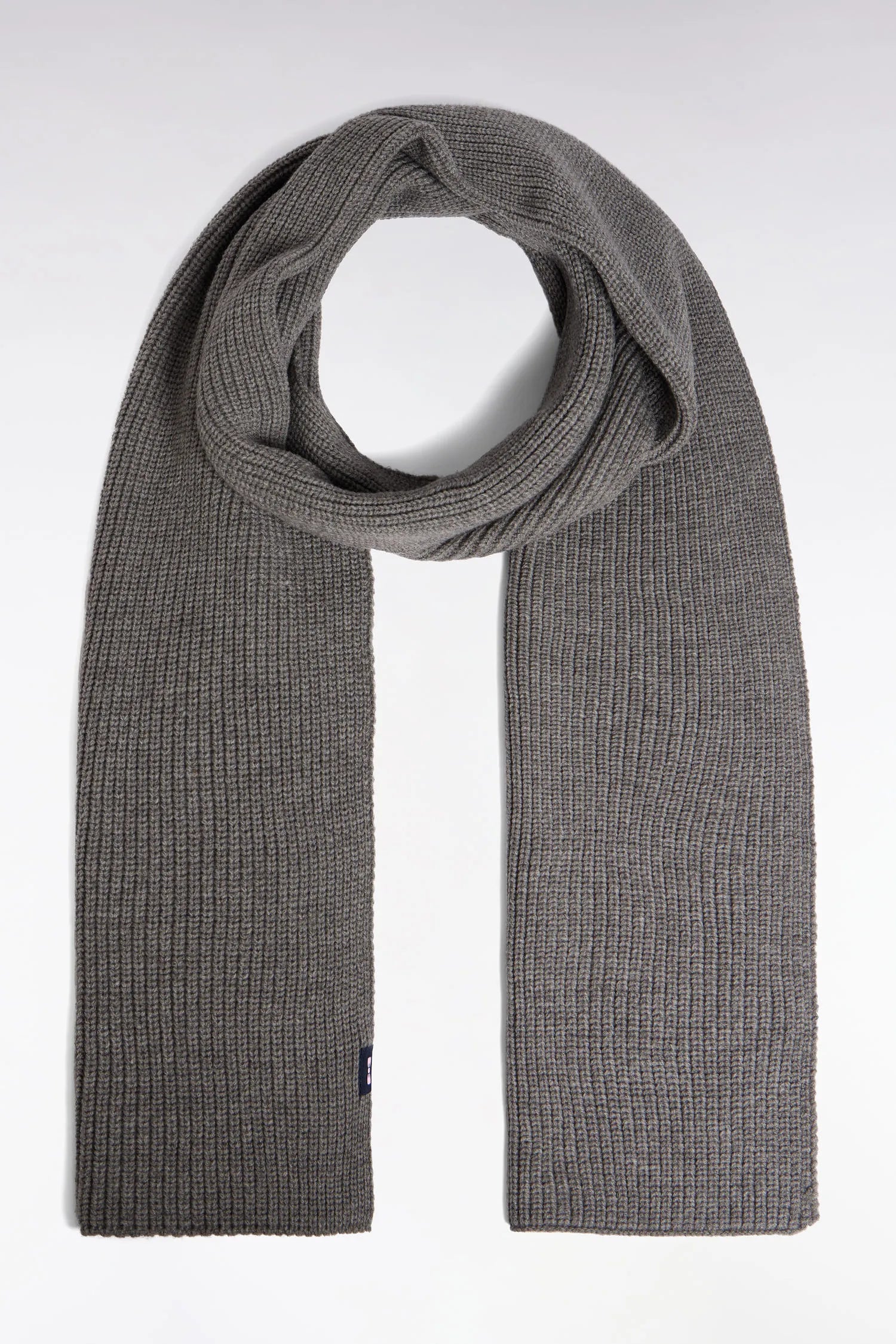 Eden Park_Grey_Dark Grey Cotton-Blend Scarf_H25ACTEC0001_GRM_01