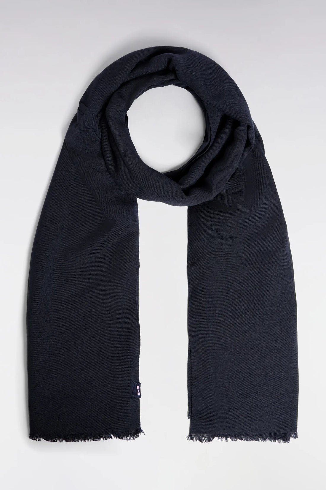 Eden Park_0_Navy Fringed Scarf_H25ACTEC0008_BLF_01