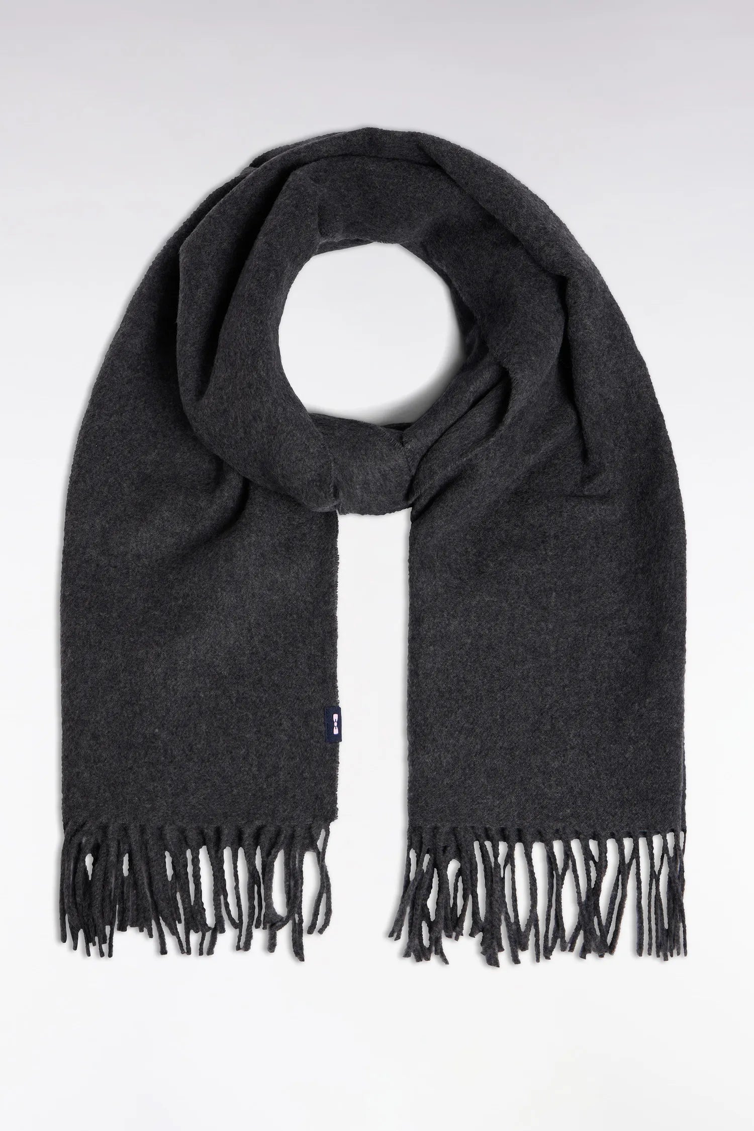 Eden Park_0_Fringed Scarf in Grey Virgin Wool_H25ACTEC0012_GRF_01