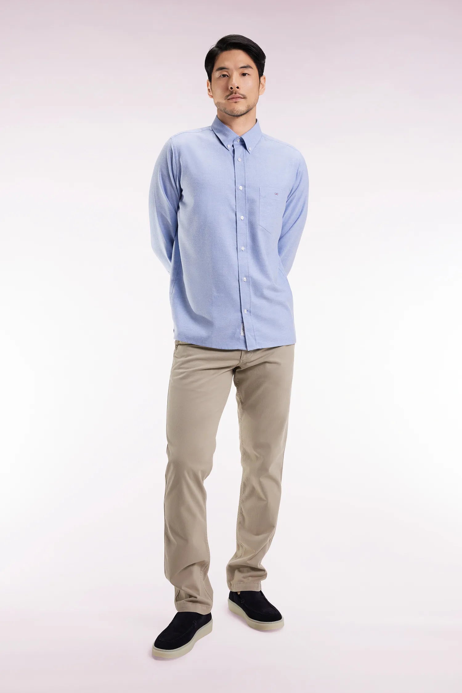 Eden Park_0_Wrinkle-Free Chinos in Beige Stretch Cotton_H25BAS0C0003_BEM27_01