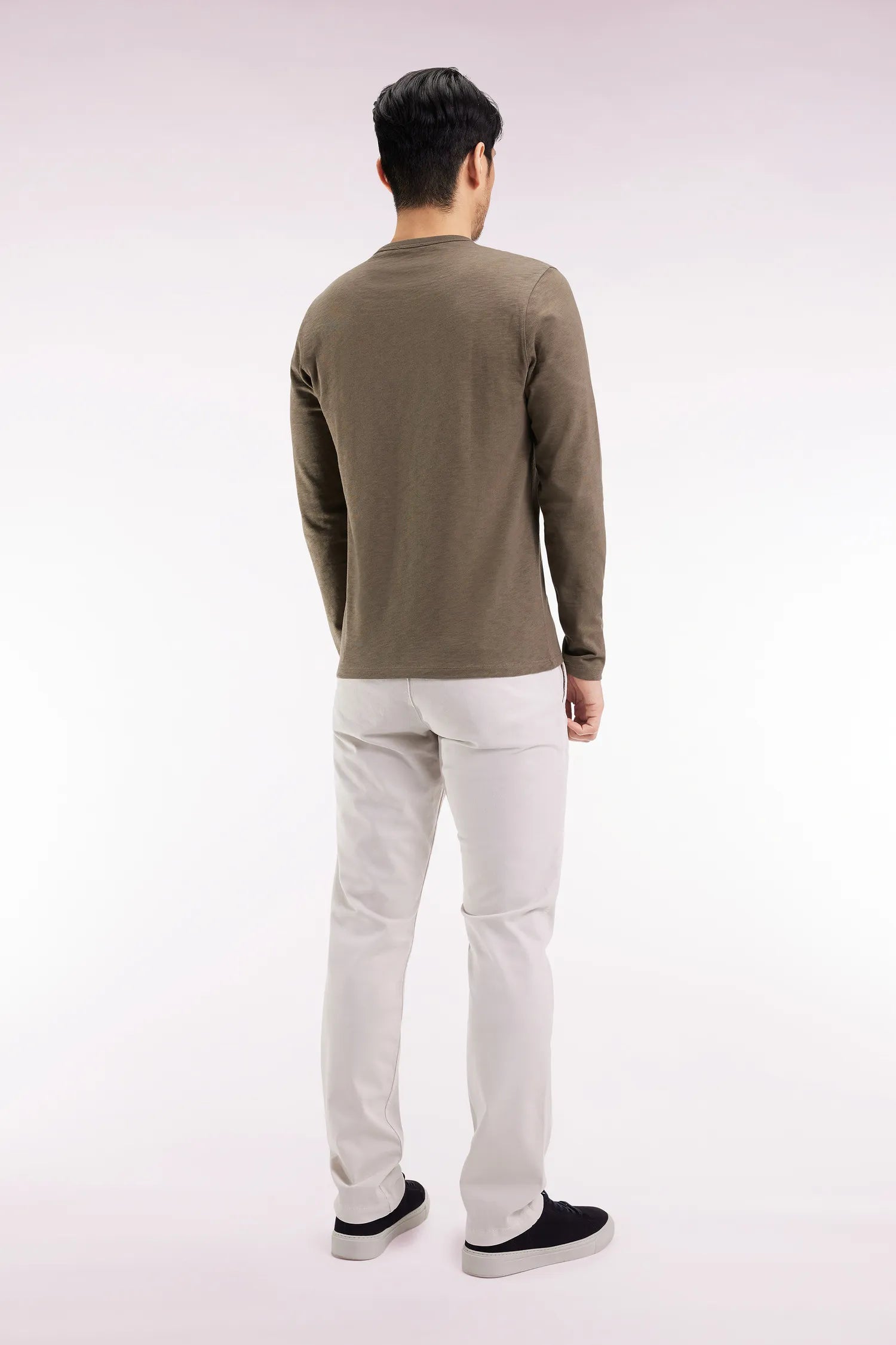 Eden Park_0_Wrinkle-Free Chinos in Ecru Stretch Cotton_H25BAS0C0003_ECC2_05
