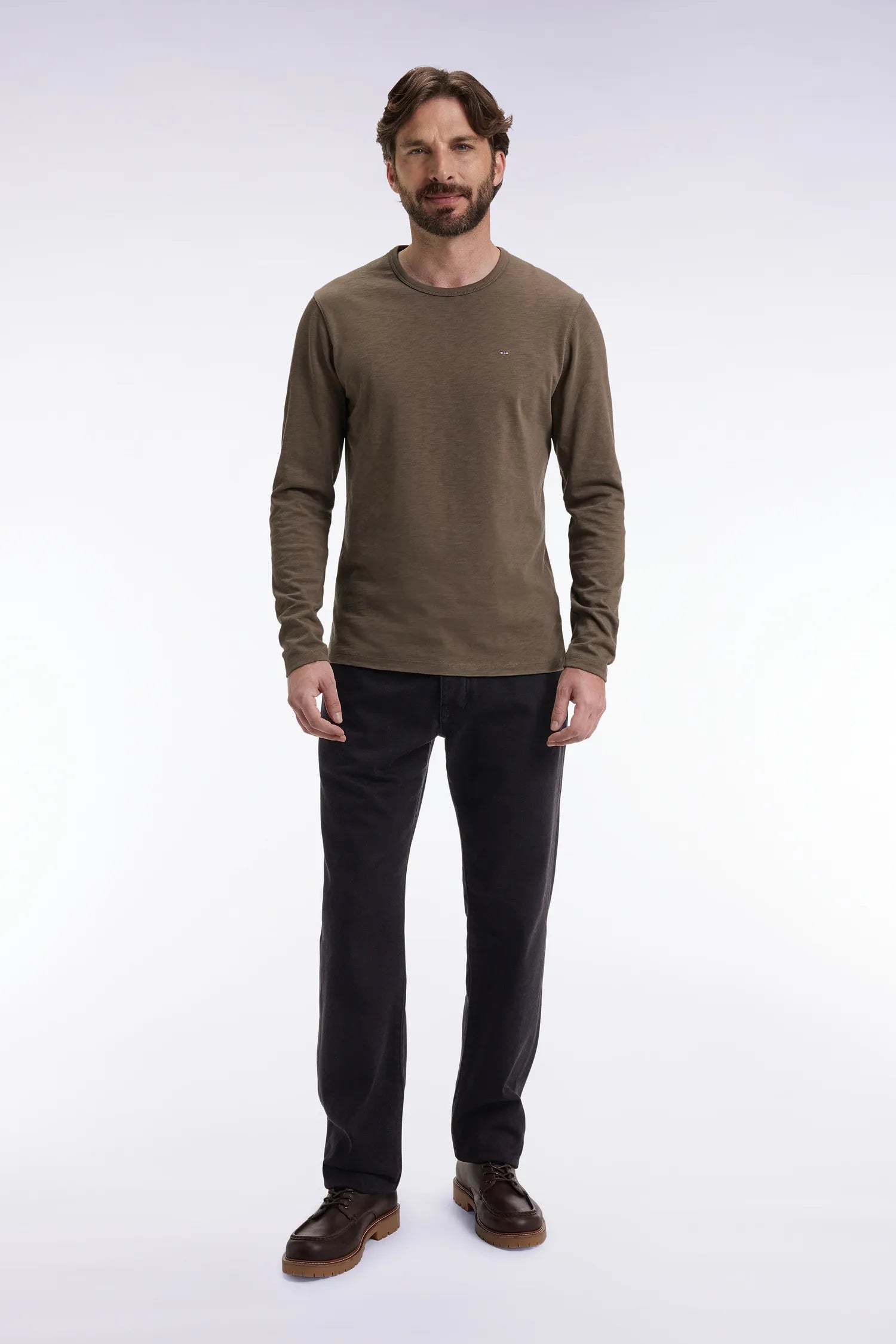 Eden Park_0_5-Pocket Jeans in Black Stretch Denim Blend with Regular Fit_H25BAS5P0020_NO_01