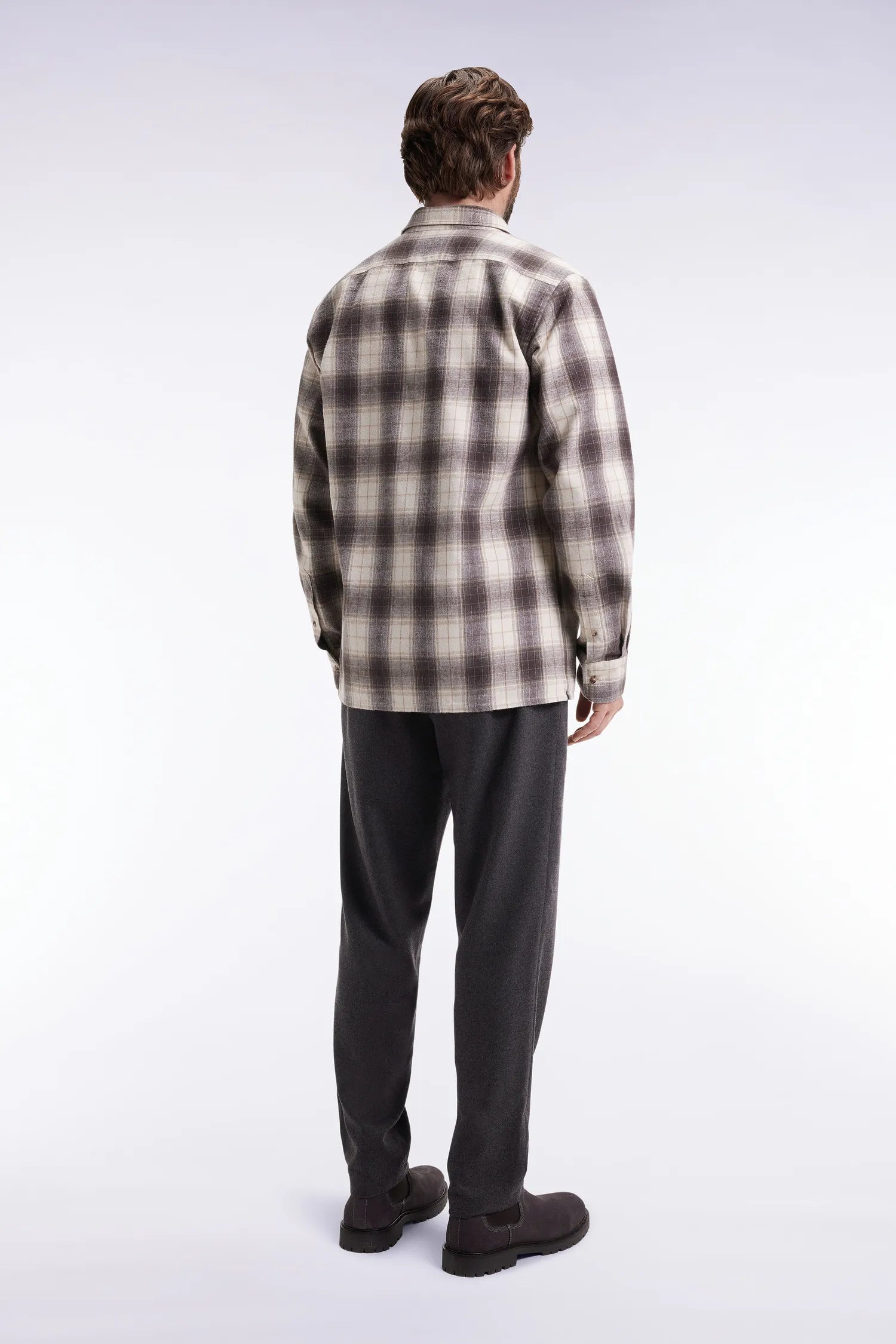 Eden Park_Grey_Heather Grey Elastic Waist Trousers with a Modern Fit_H25BASPA0018_GRF_05