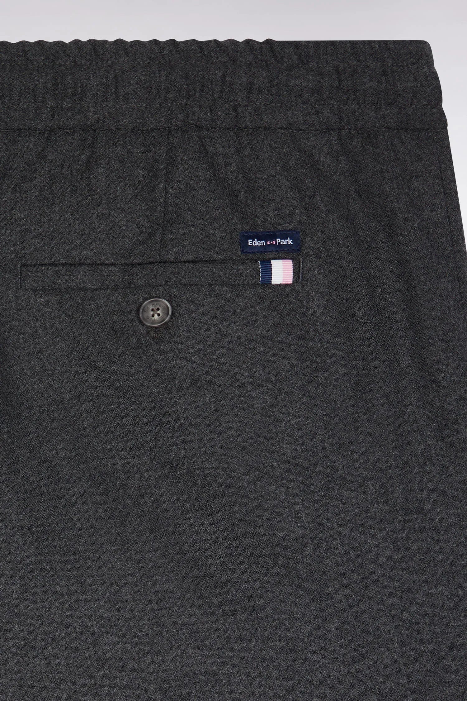 Eden Park_Grey_Heather Grey Elastic Waist Trousers with a Modern Fit_H25BASPA0018_GRF_06