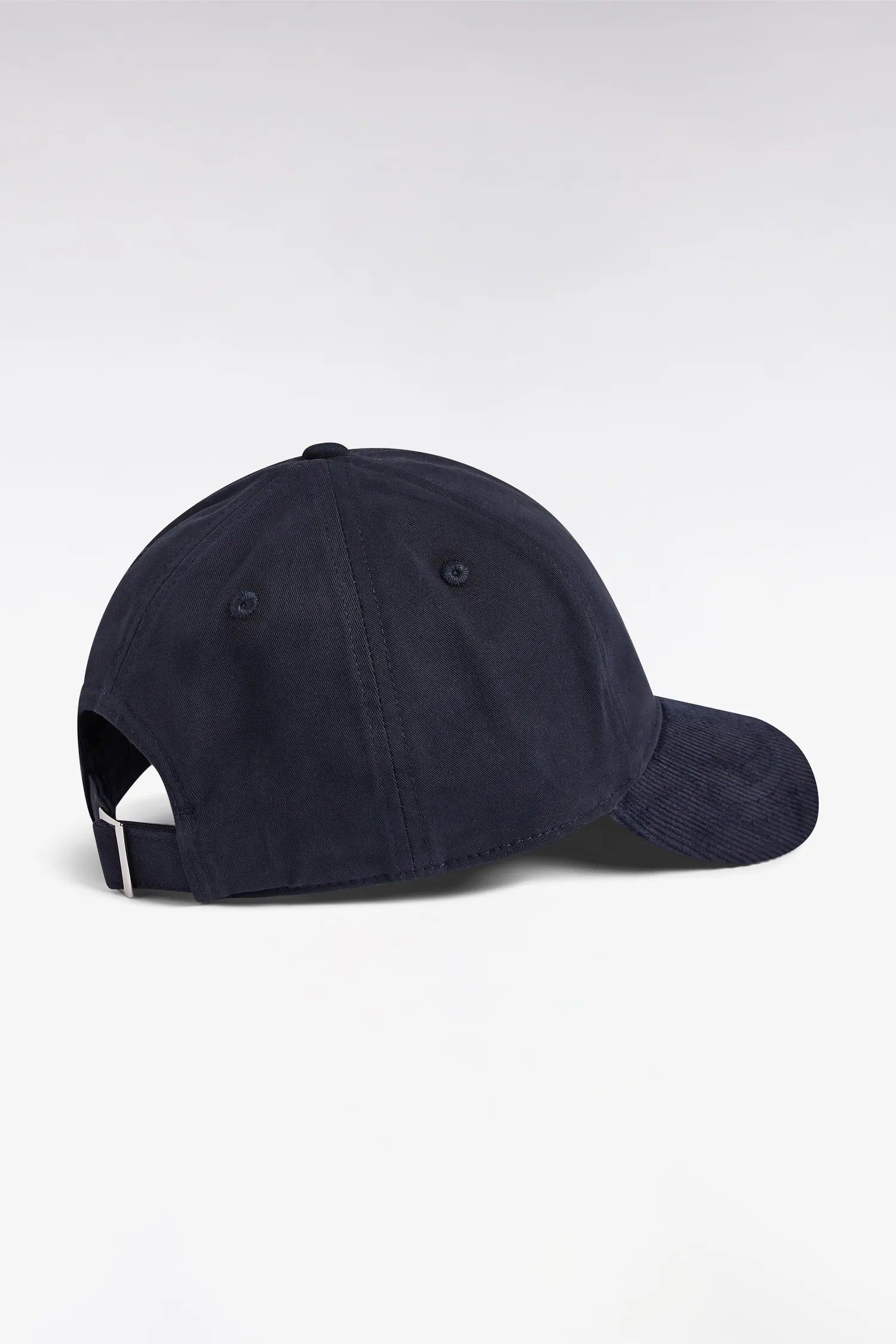 Eden Park_0_Navy Bi-Material Cotton Cap Corduroy Visor_H25CHACA0004_BLF_02