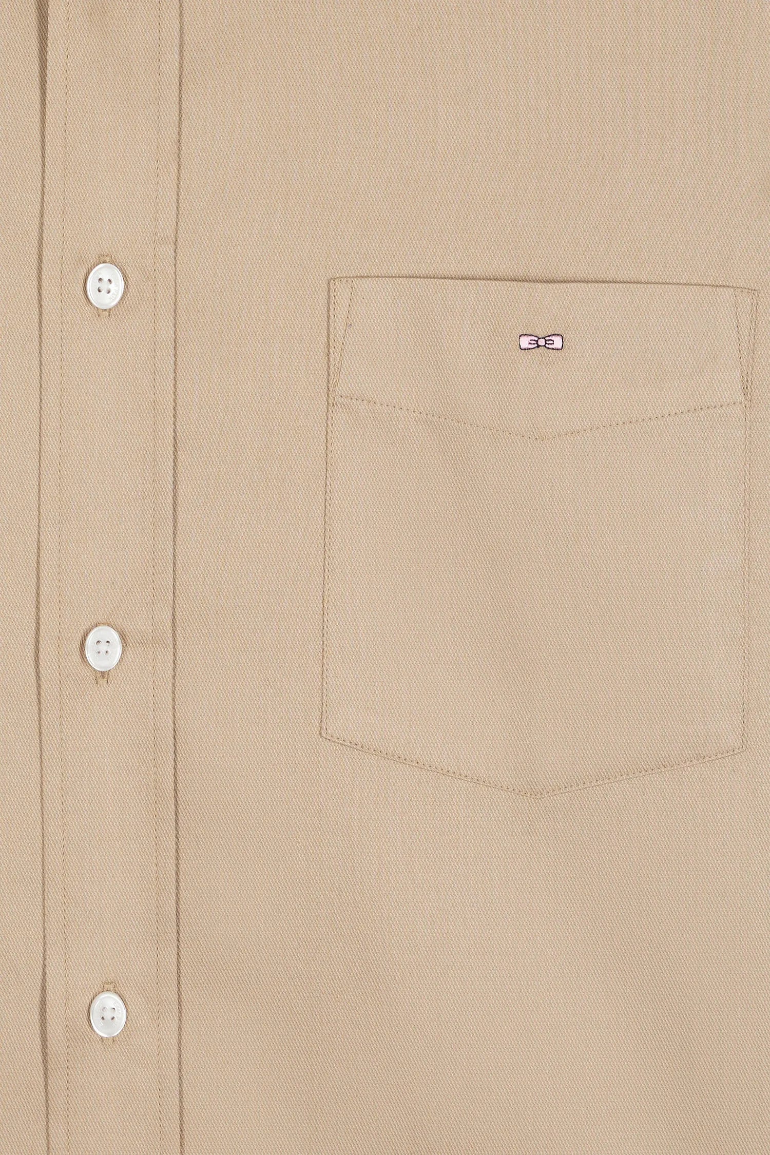 Eden Park_Beige_Beige Cotton PiquŽ Shirt with a Straight Cut_H25CHECL0026_BEM27_06