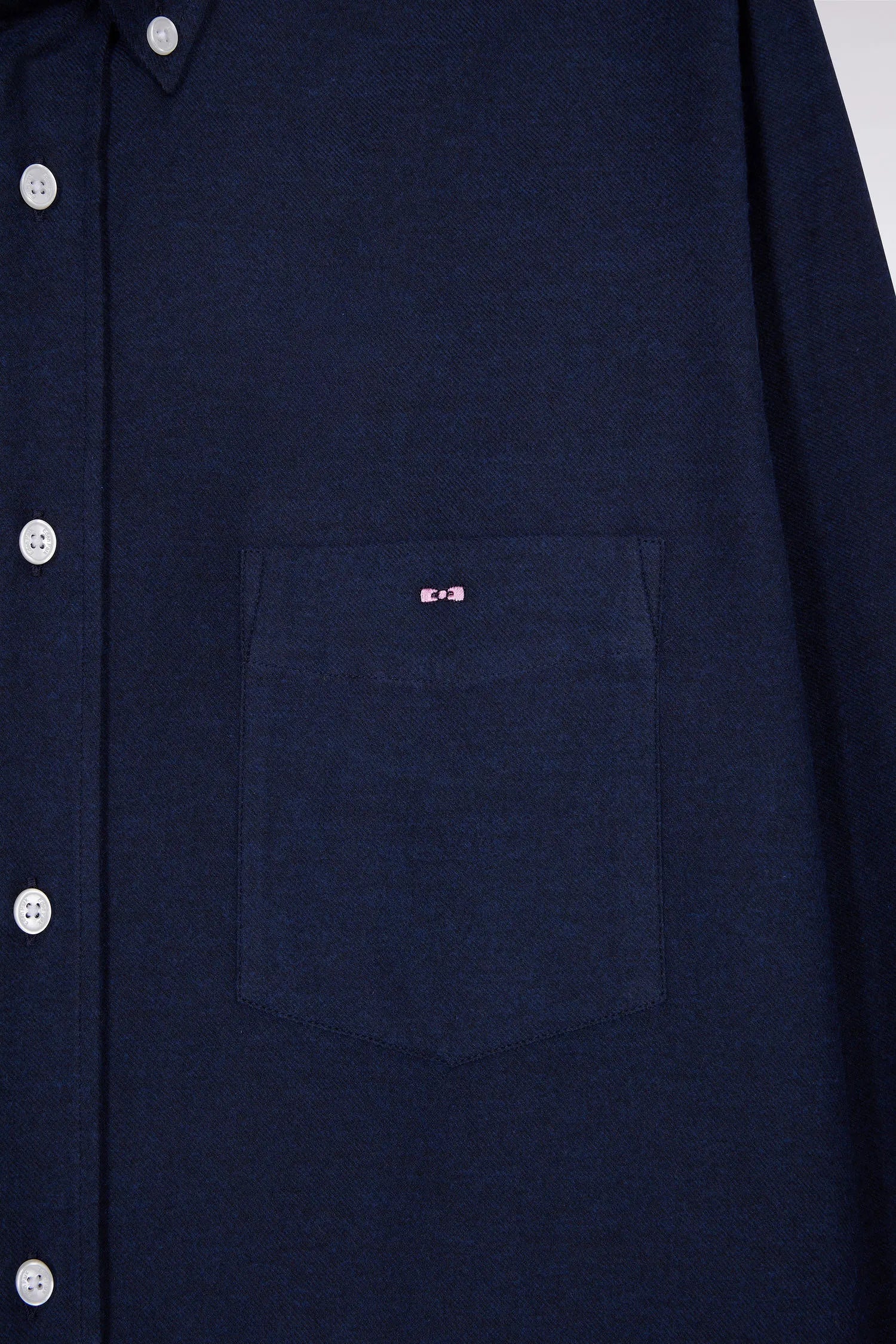 Eden Park_Blue_Straight Cut Navy Flannel Shirt_H25CHECL0043_BLF27_06