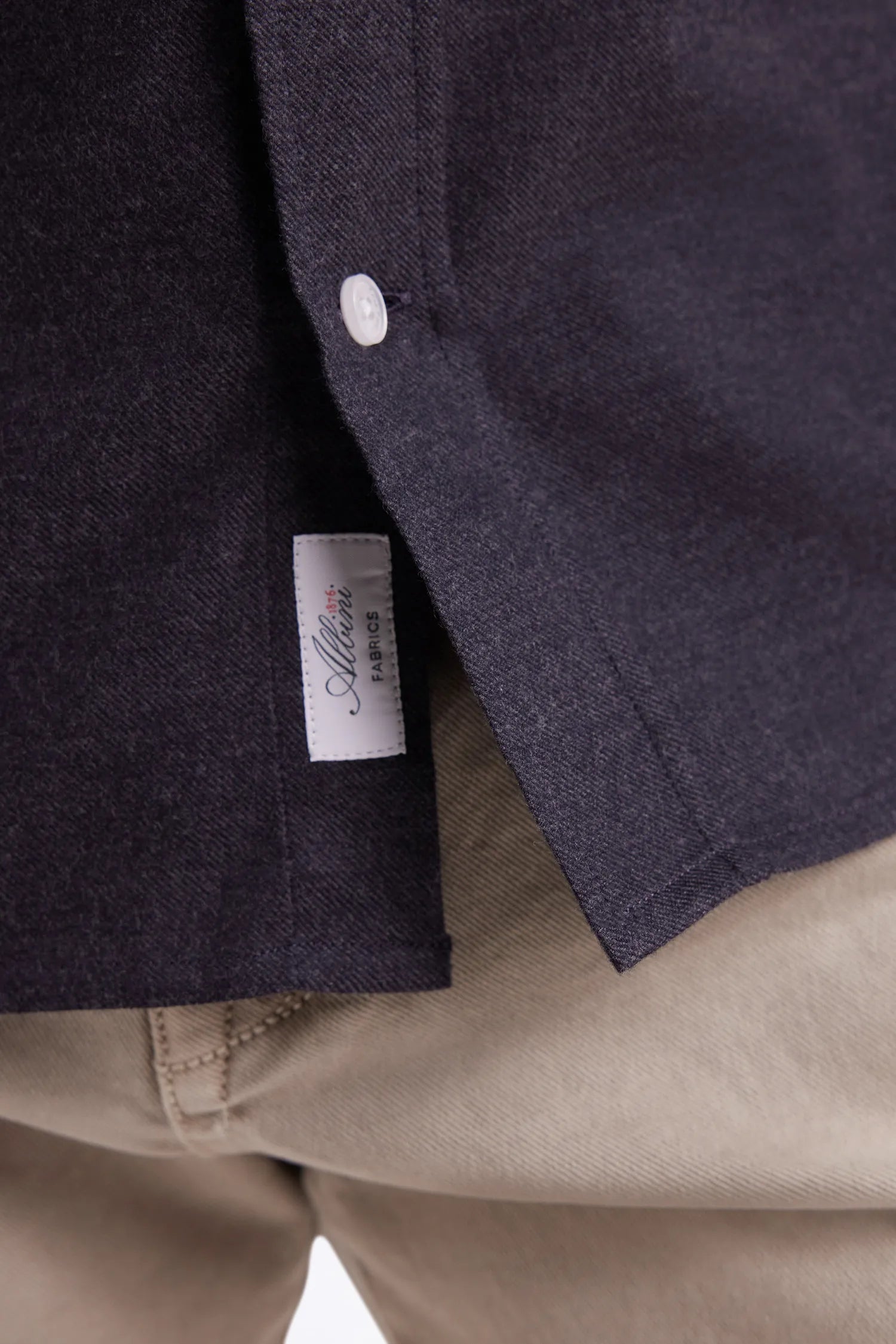 Eden Park_0_Straight Cut Dark Grey Flannel Shirt_H25CHECL0043_GRF11_03