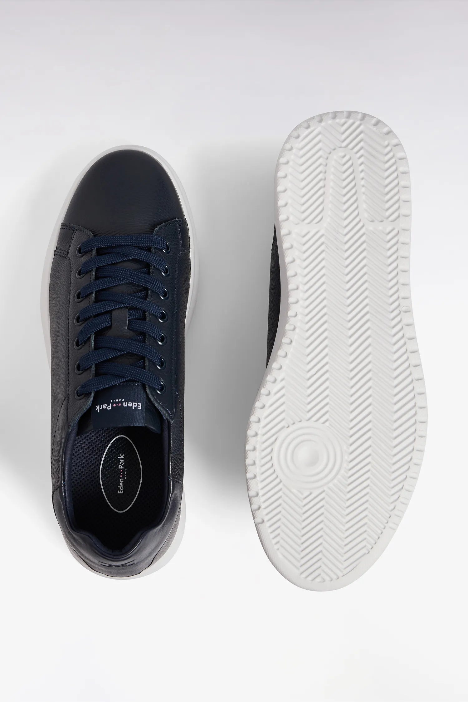 Eden Park_0_Low-Top Sneakers in Navy Pebbled Leather_H25CHSTE0004_BLF_03