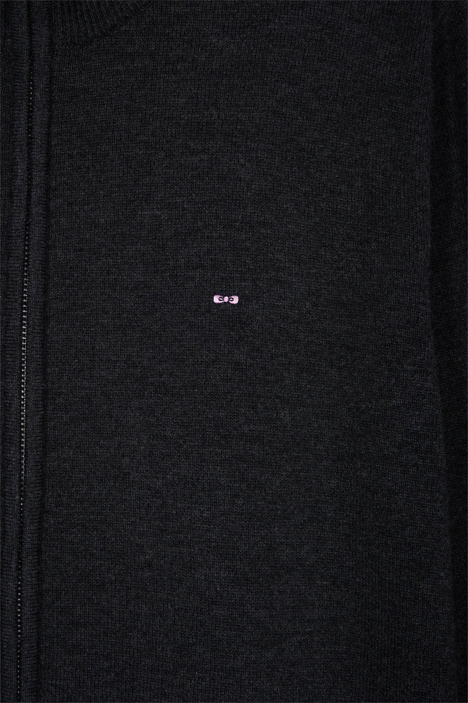 Eden Park_Grey_Straight Cut Dark Grey Wool and Cotton Zip-Up Cardigan_H25MAICA0001_GRF7_06