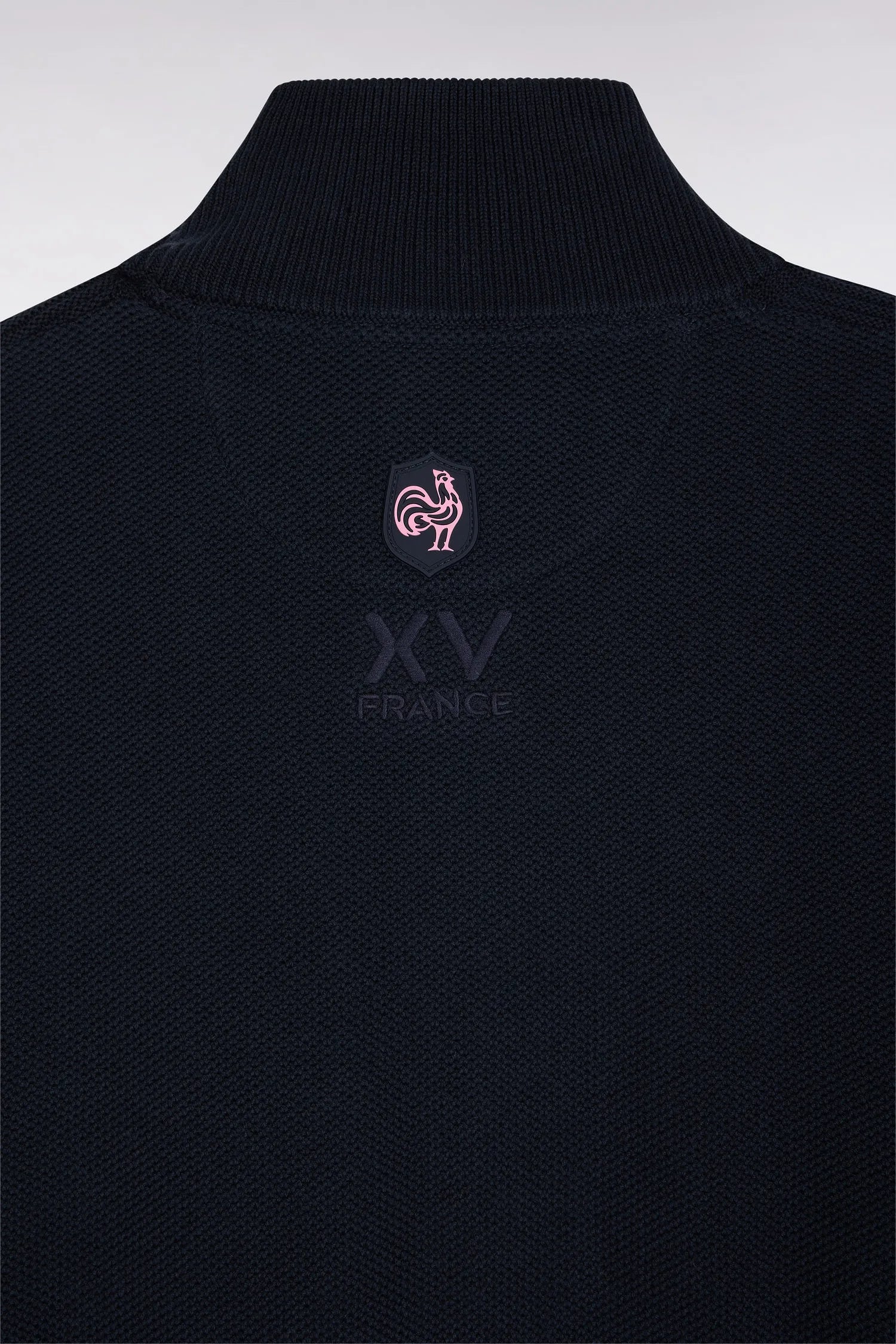 Eden Park_Blue_XV De France Zipped Cardigan in Navy Cotton_H25MAICA0034_BLF_06