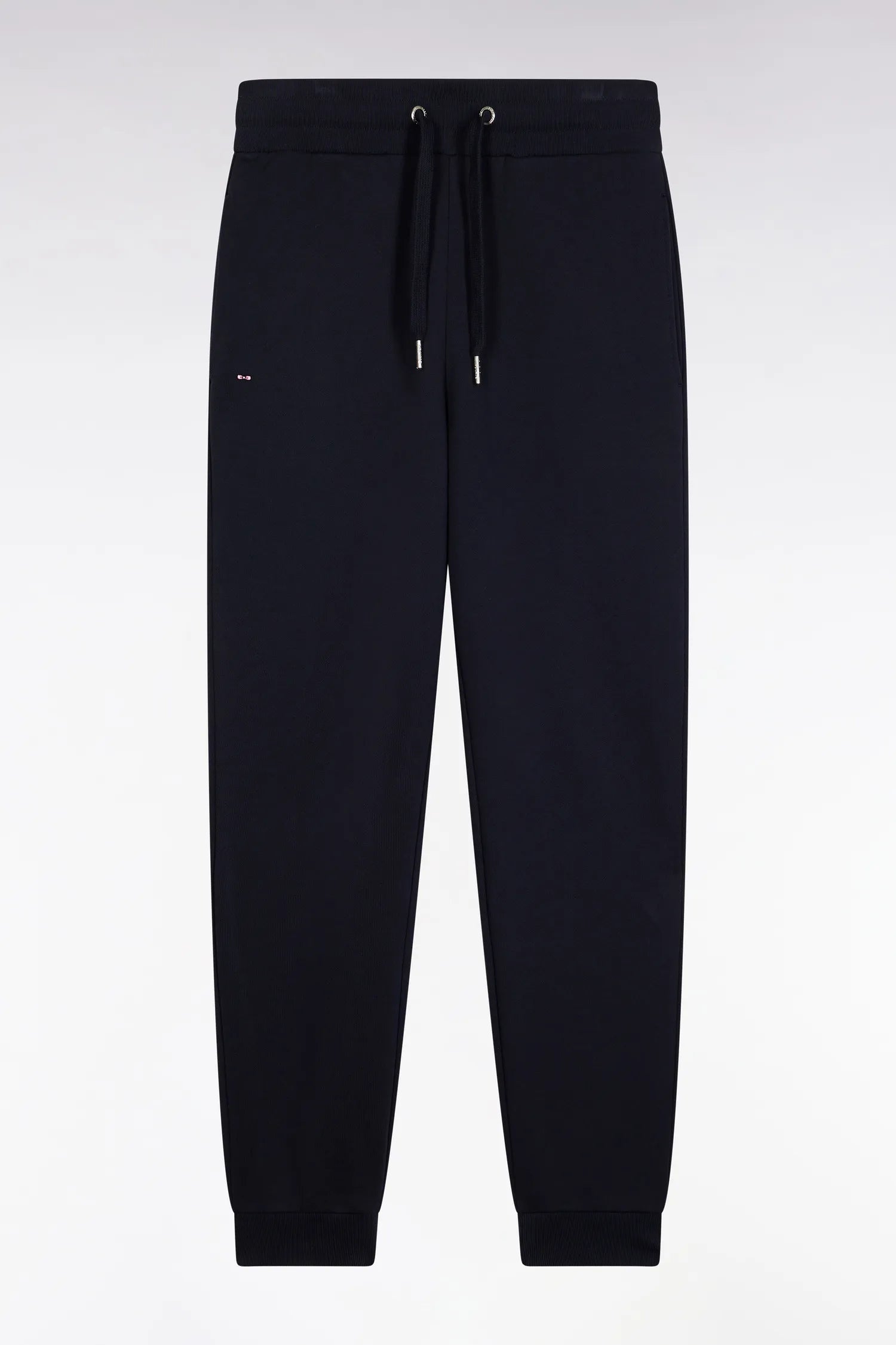 Eden Park_Blue_Straight Cut Navy Brushed Fleece Joggers_H25MAIJO0002_BLF_02