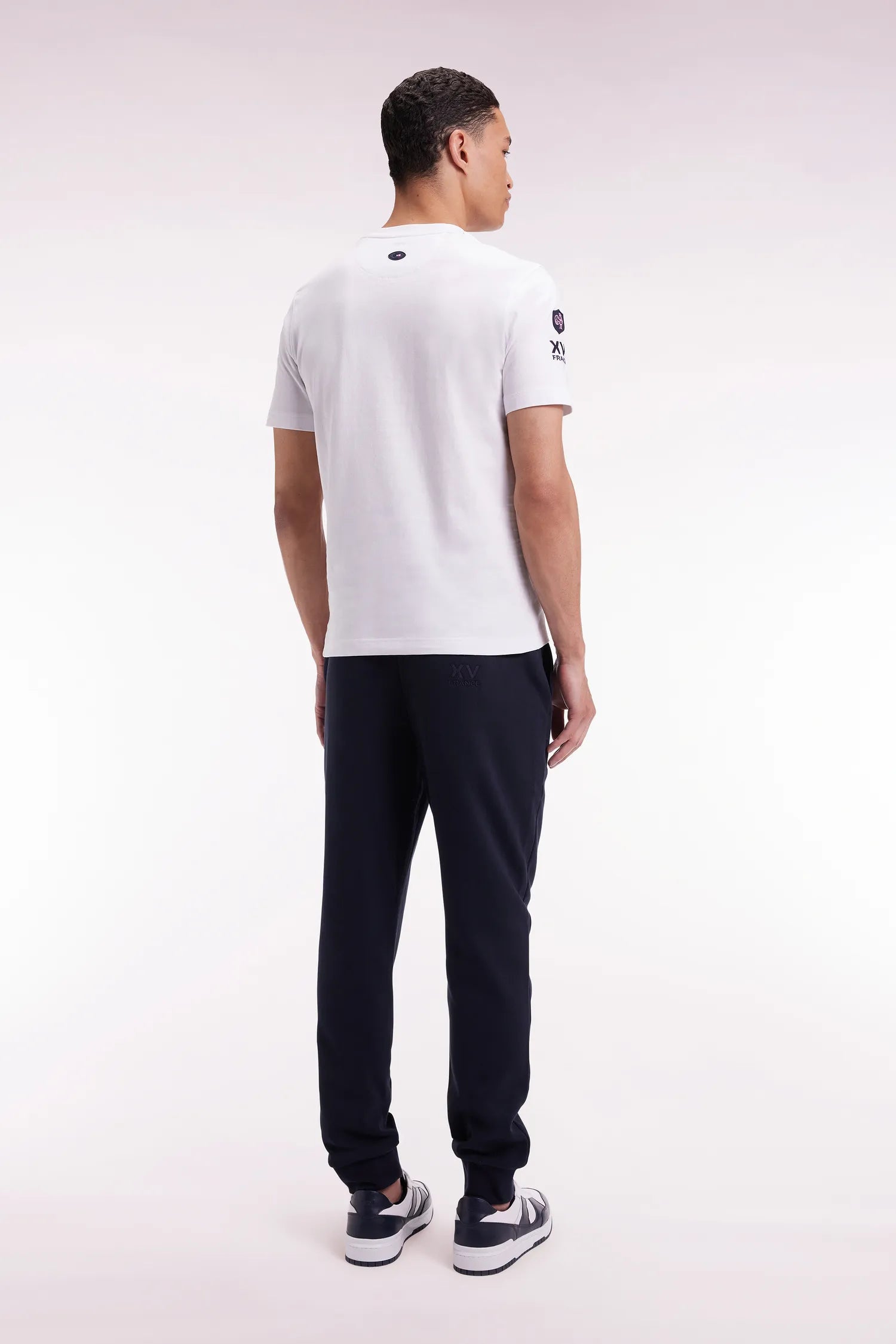 Eden Park_Blue_Straight Cut Navy Fleece Joggers Xv De France_H25MAIJO0026_BLF_04
