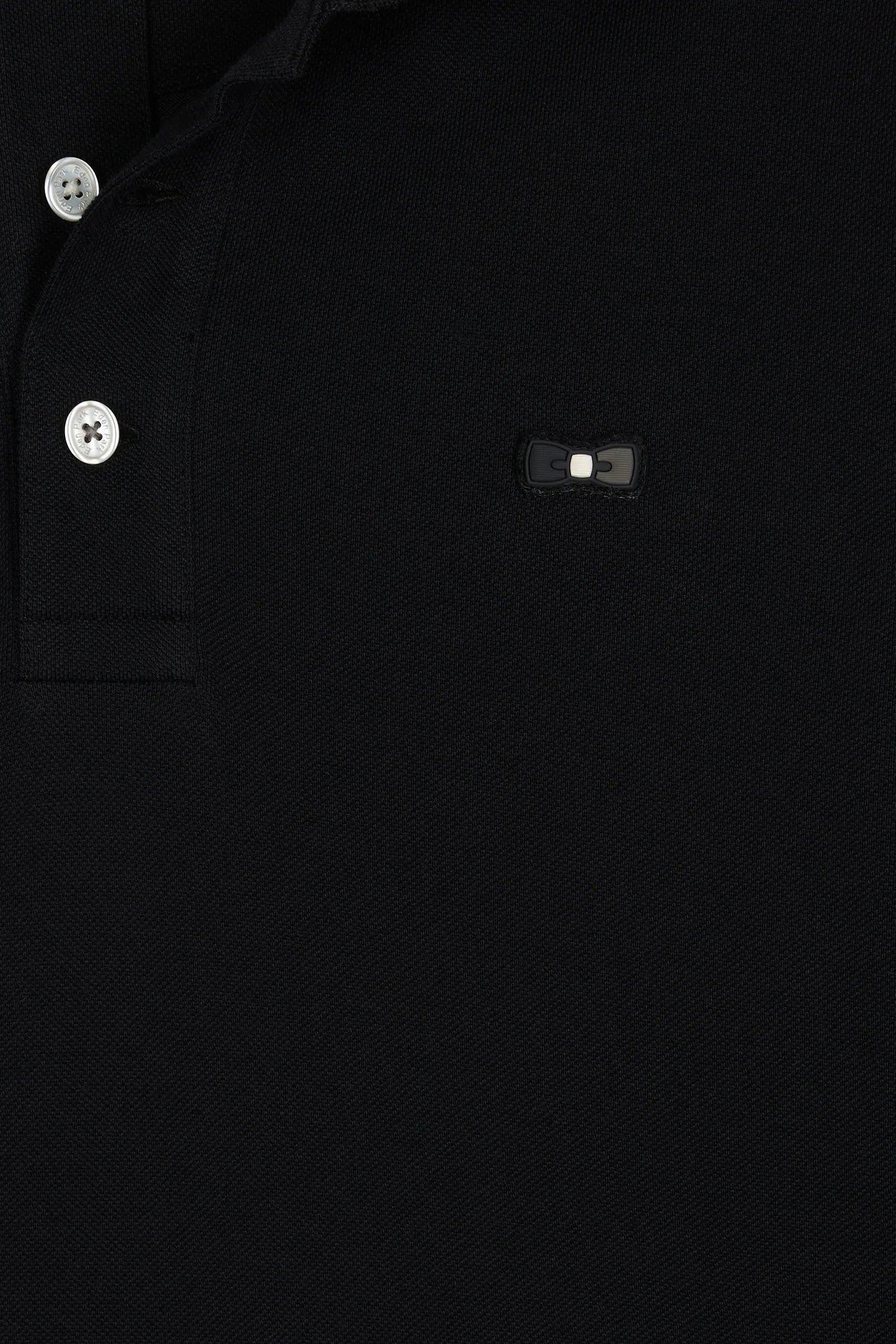 Eden Park_0_Long-Sleeved Polo Shirt in Black Cotton with a Relaxed Fit_H25MAIPL0006_NO_02