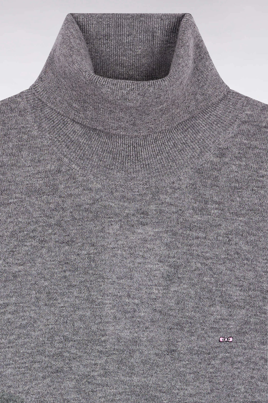 Eden Park_Grey_Turtleneck Sweater in Virgin Wool and Grey Cashmere_H25MAIPU0024_GRM_02