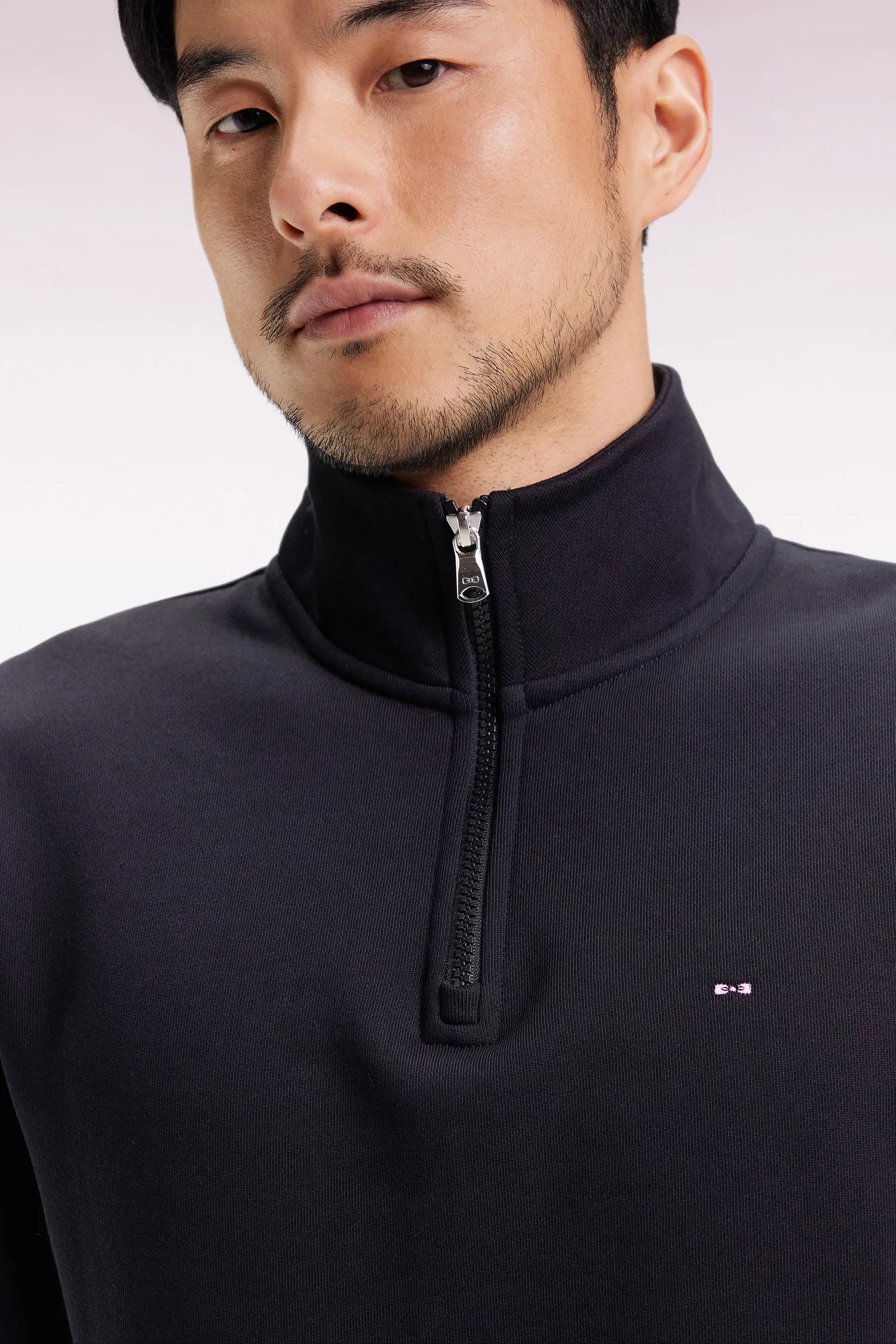 Eden Park_0_Black Cotton Fleece Zip-Up Sweatshirt_H25MAISW0016_NO_04