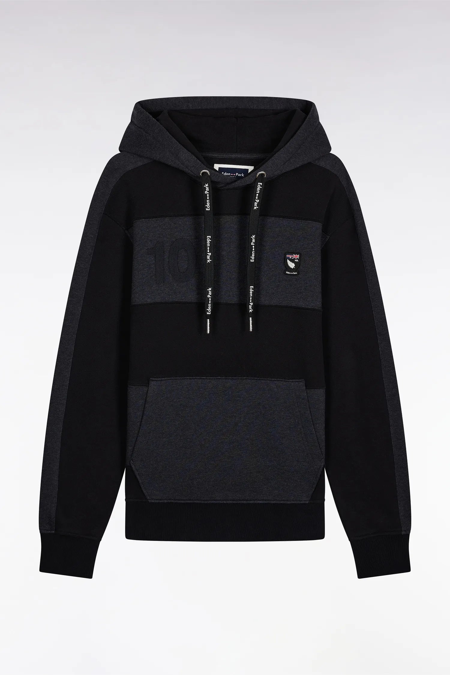 Eden Park_0_Relaxed Fit Beige and Light Grey Cotton-Blend Hoodie_H25MAISW0053_GRF11_02