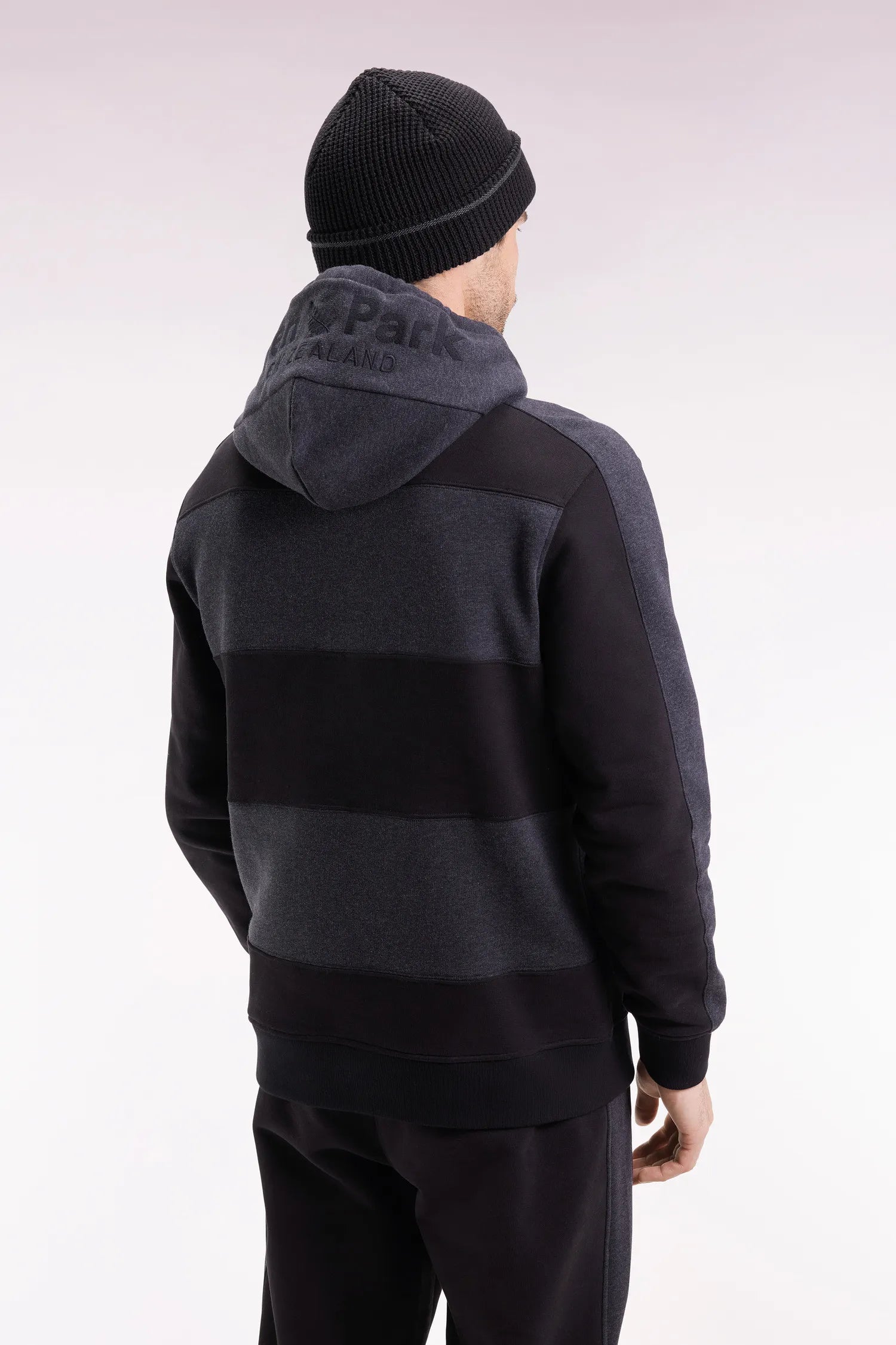 Eden Park_0_Relaxed Fit Beige and Light Grey Cotton-Blend Hoodie_H25MAISW0053_GRF11_05