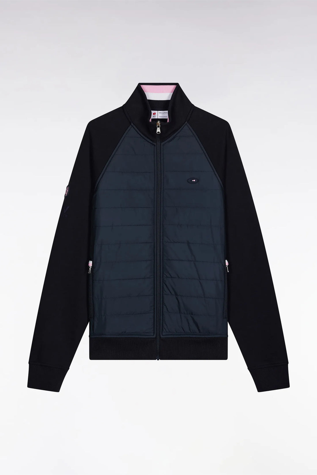 Eden Park_0_Zipped Zipped Sweatshirt in Navy Navy Straight Cut_H25MAISW0067_BLF_02