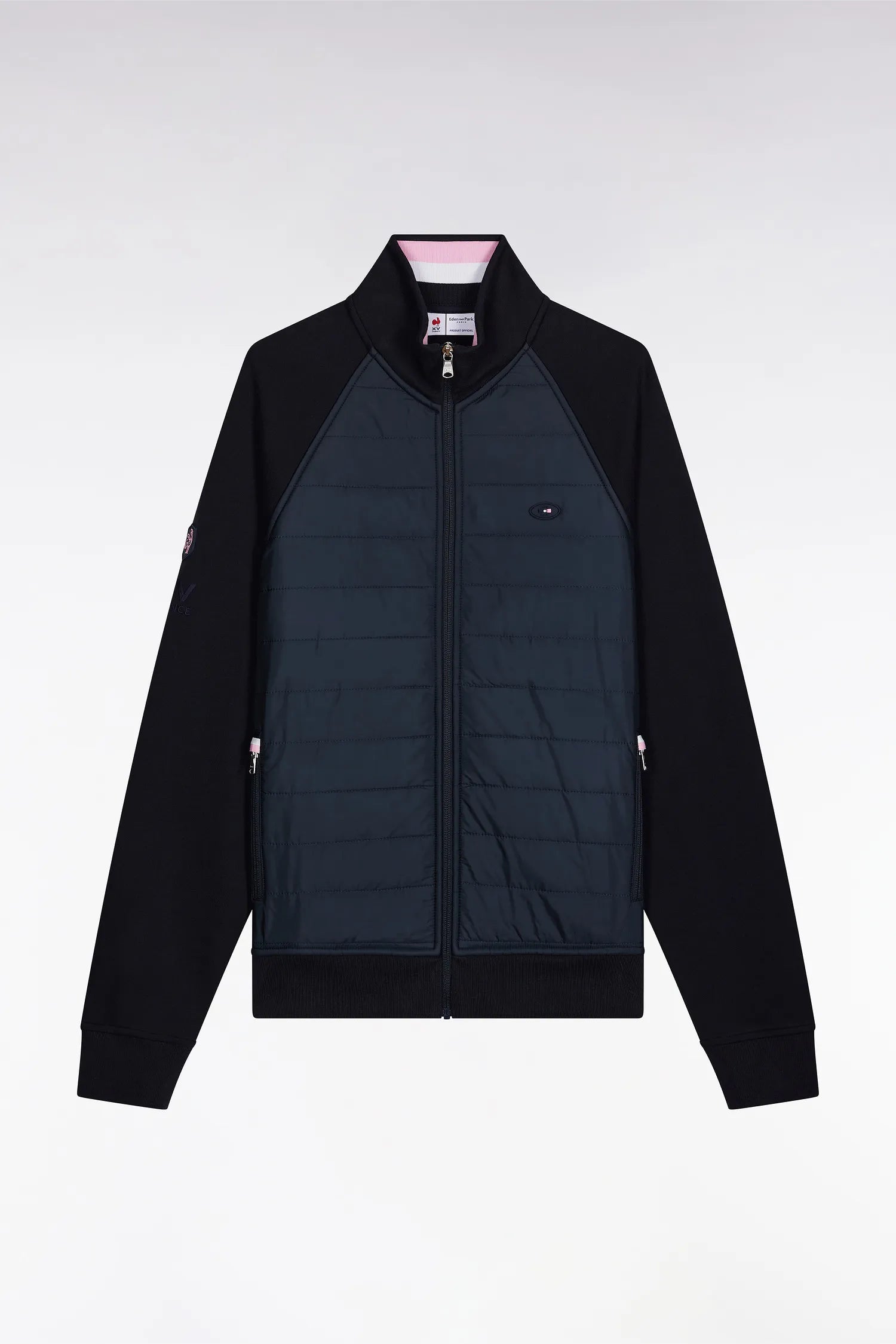 Eden Park_0_Zipped Zipped Sweatshirt in Navy Navy Straight Cut_H25MAISW0067_BLF_02