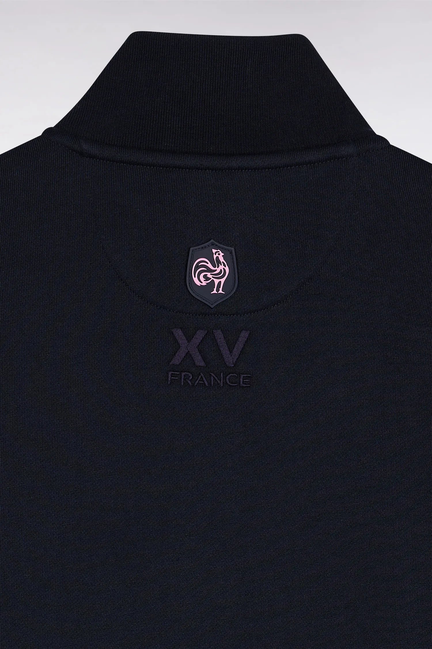 Eden Park_0_Zipped Sweatshirt in Navy Cotton Embroidery 10 Straight Cut_H25MAISW0068_BLF_06
