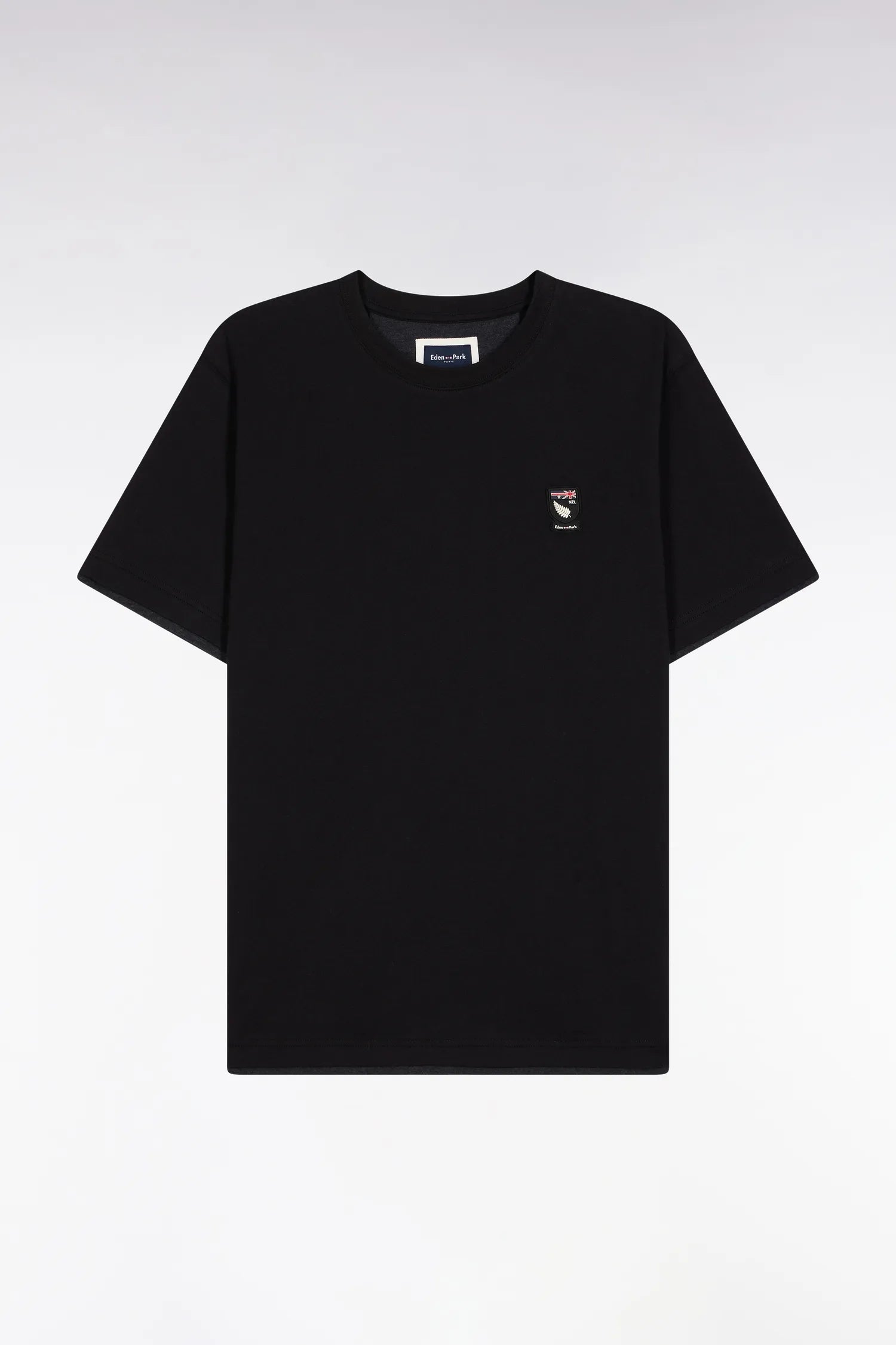 Eden Park_0_Black Cotton Short-Sleeved T-Shirt_H25MAITC0040_NO_02