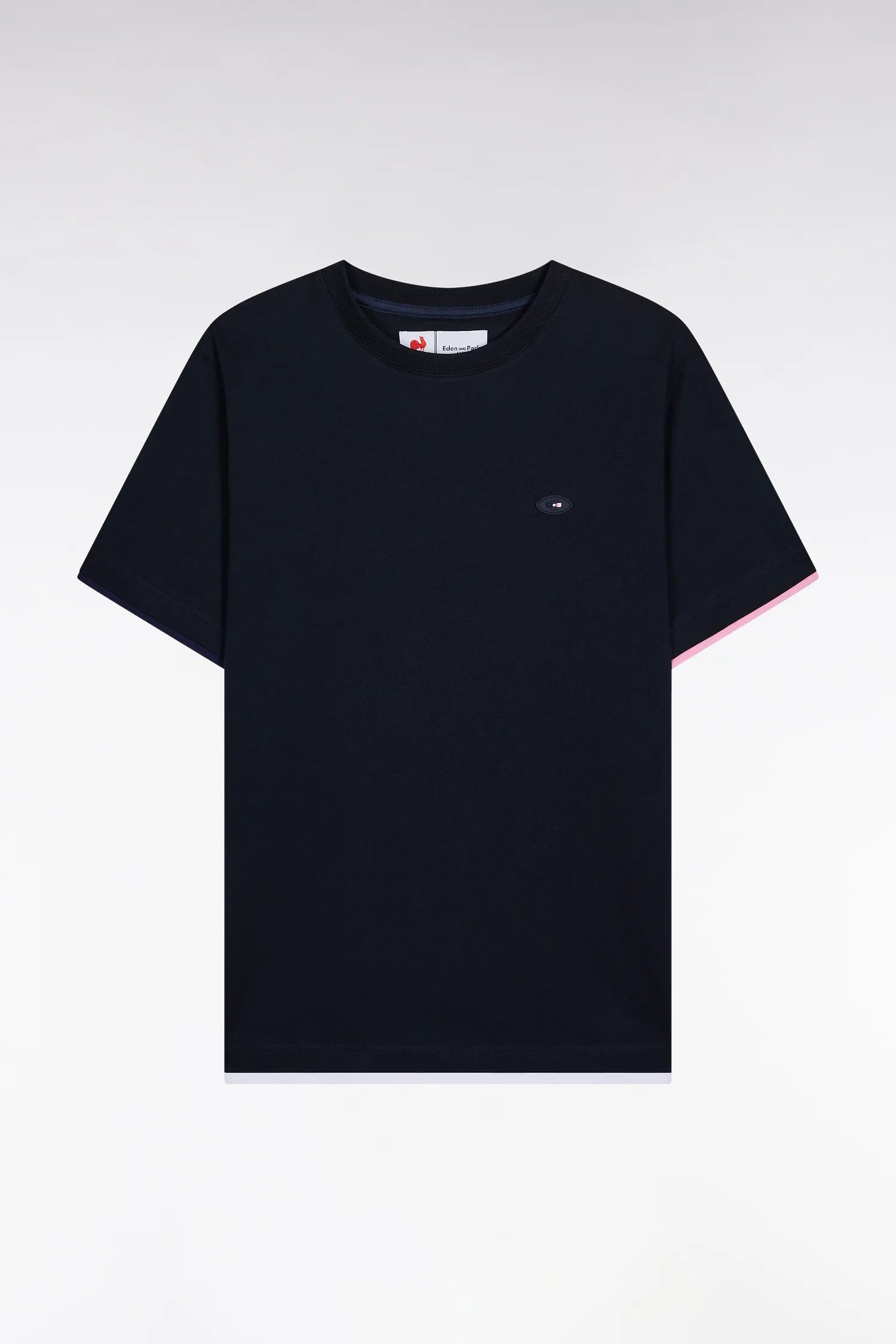 Eden Park_0_Navy Short-Sleeved Xv of France T-Shirt_H25MAITC0048_BLF_02