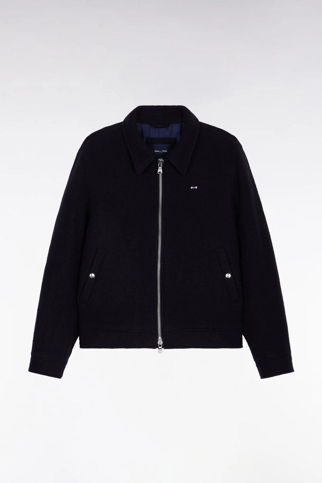 Eden Park_Blue_Navy Boiled Wool Blend Jacket_H25PAMBL0010_BLF23_02