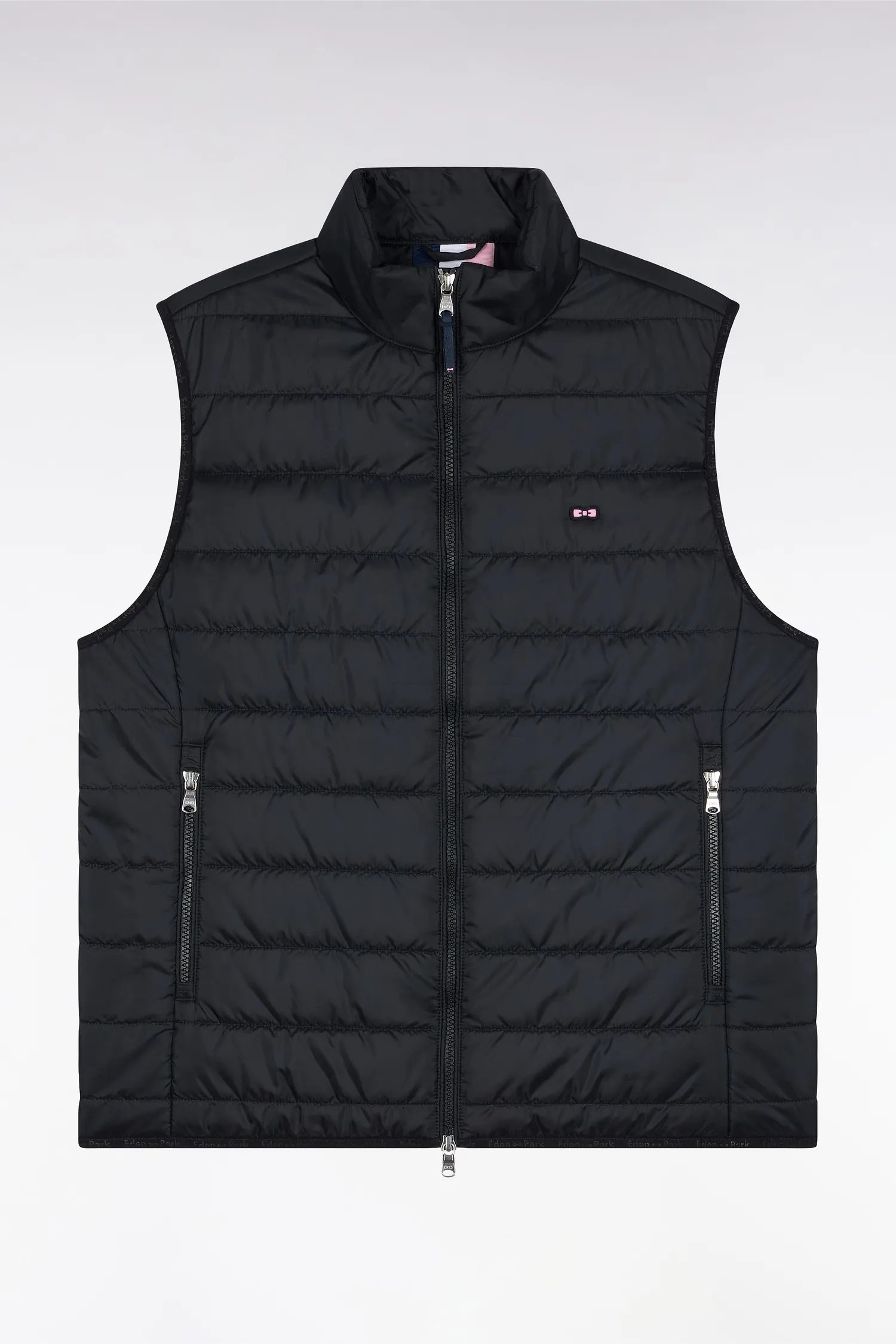Eden Park_0_Black Quilted Nylon Sleeveless Down Jacket_H25PAMDS0001_NO_02