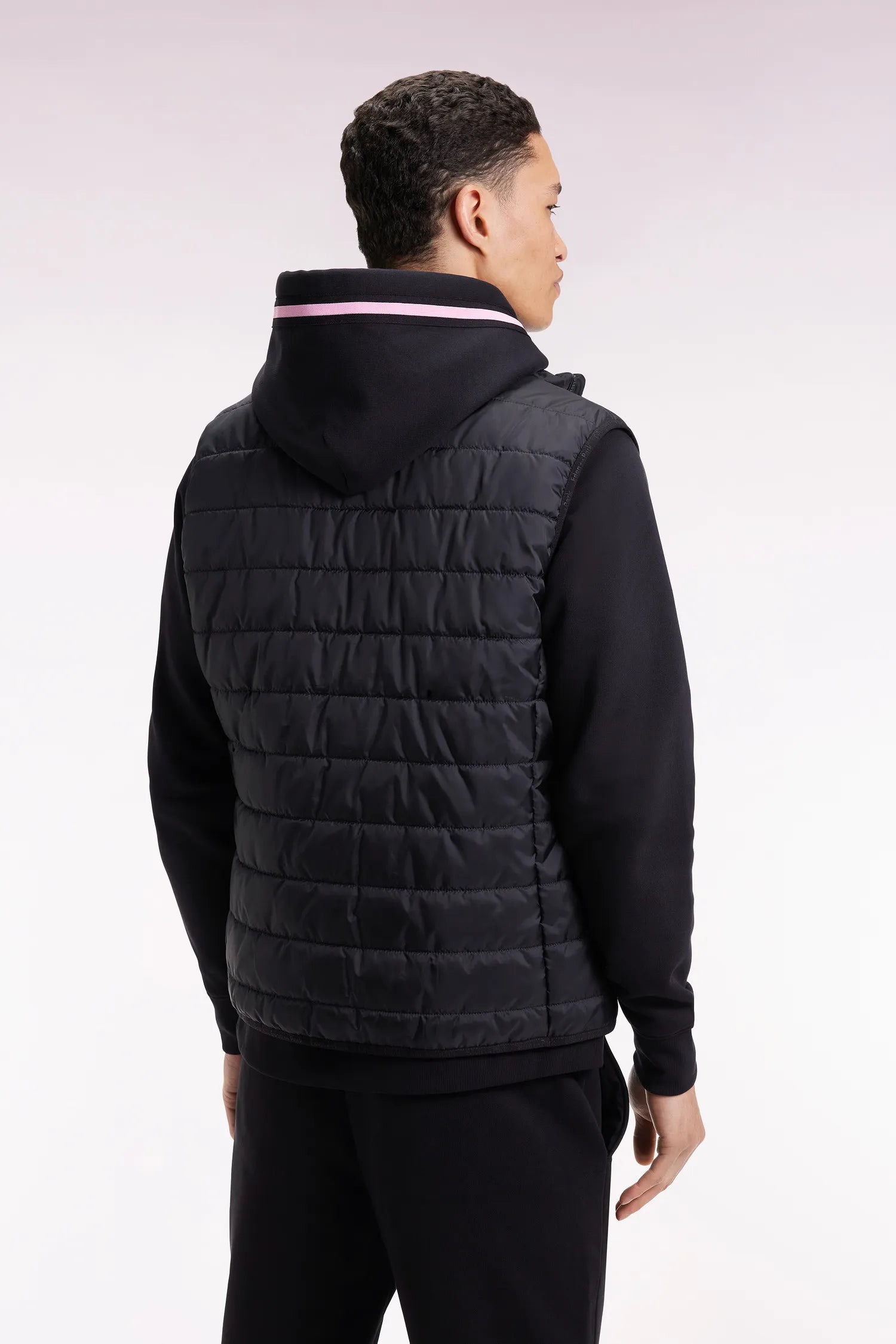 Eden Park_0_Black Quilted Nylon Sleeveless Down Jacket_H25PAMDS0001_NO_05
