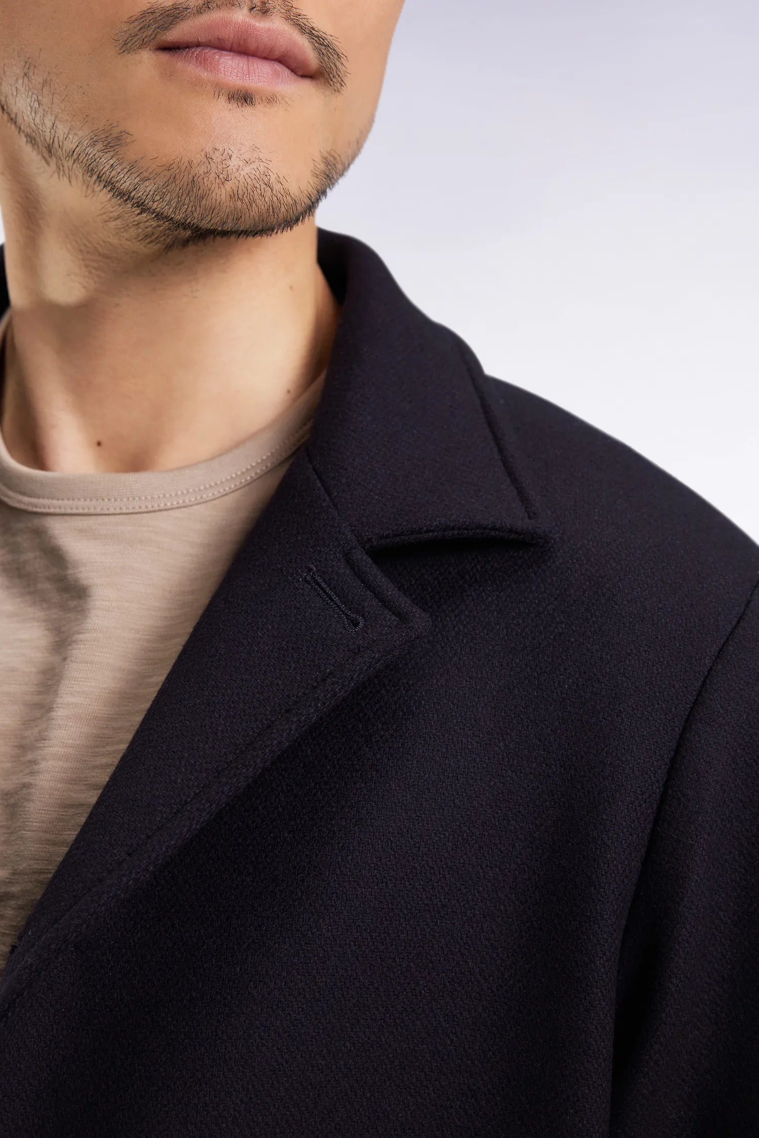 Eden Park_Blue_Navy Wool-Blend Coat_H25PAMMA0010_BLF23_03