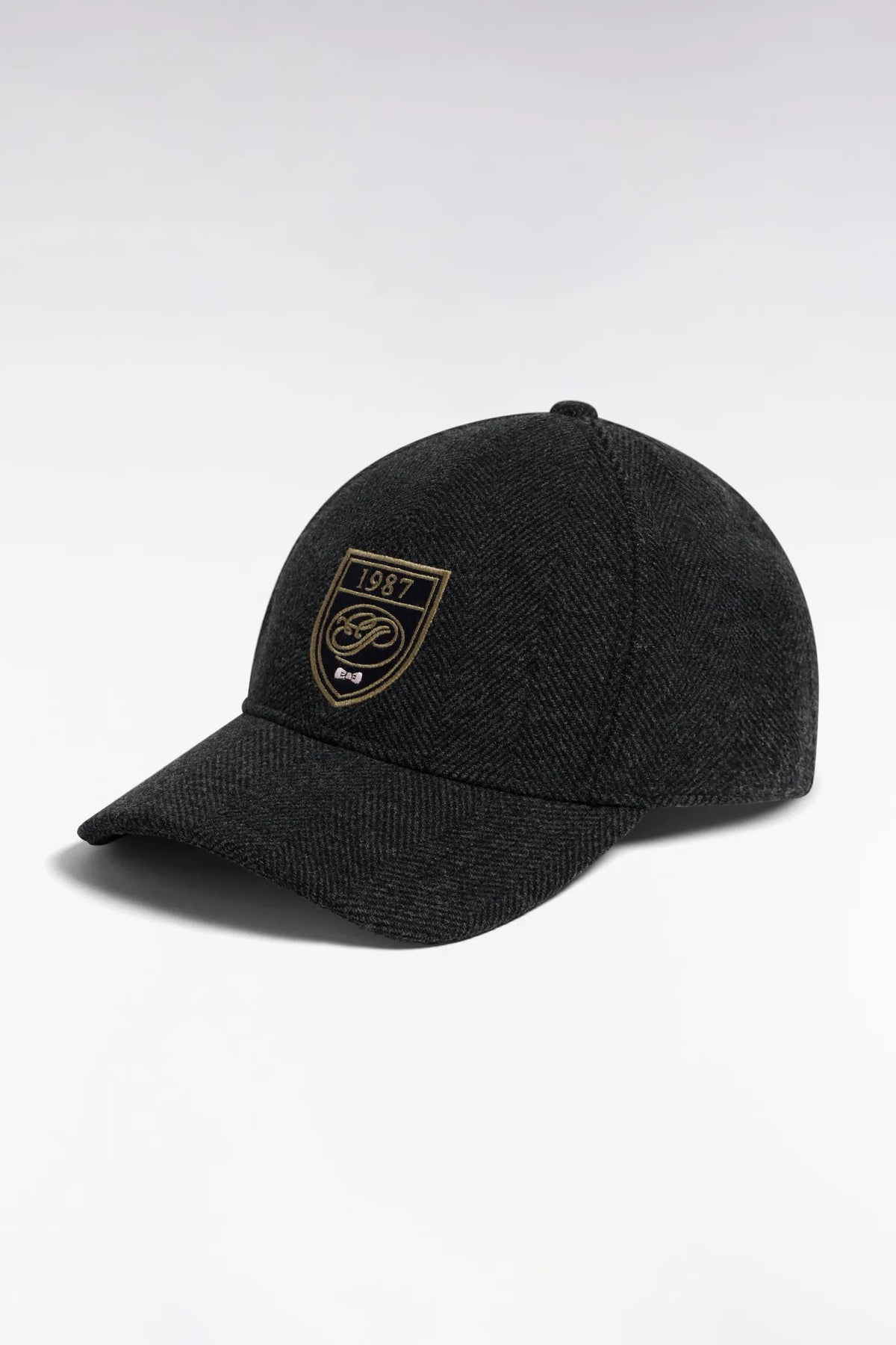Eden Park Men Grey Herringbone Wool Cloth Cap Patch Patch SKU: H26CHACA0007_GRF13 Image 01