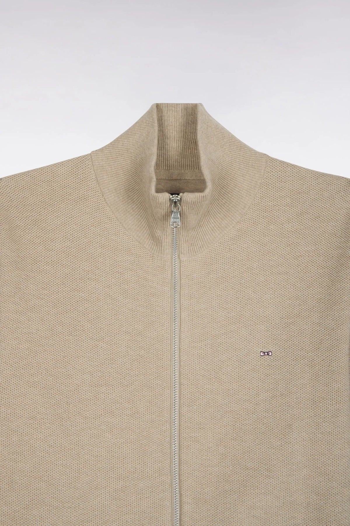 Eden Park 0 Men Zipped Beige Cotton Cardigan Straight Cut SKU: H26MAICA0002_BEM30 Image 05