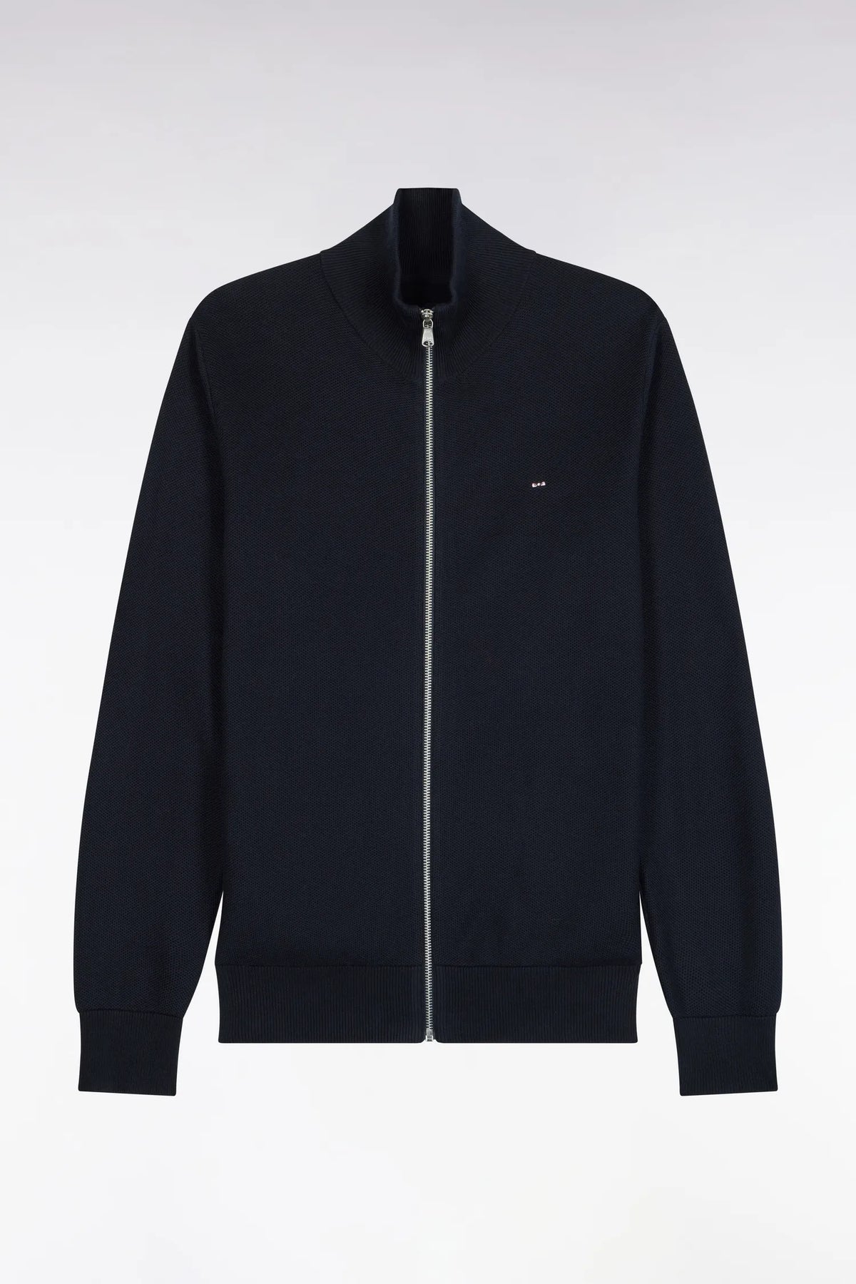 Eden Park 0 Men Zipped Navy Cotton Cardigan Straight Cut SKU: H26MAICA0002_BLF Image 02