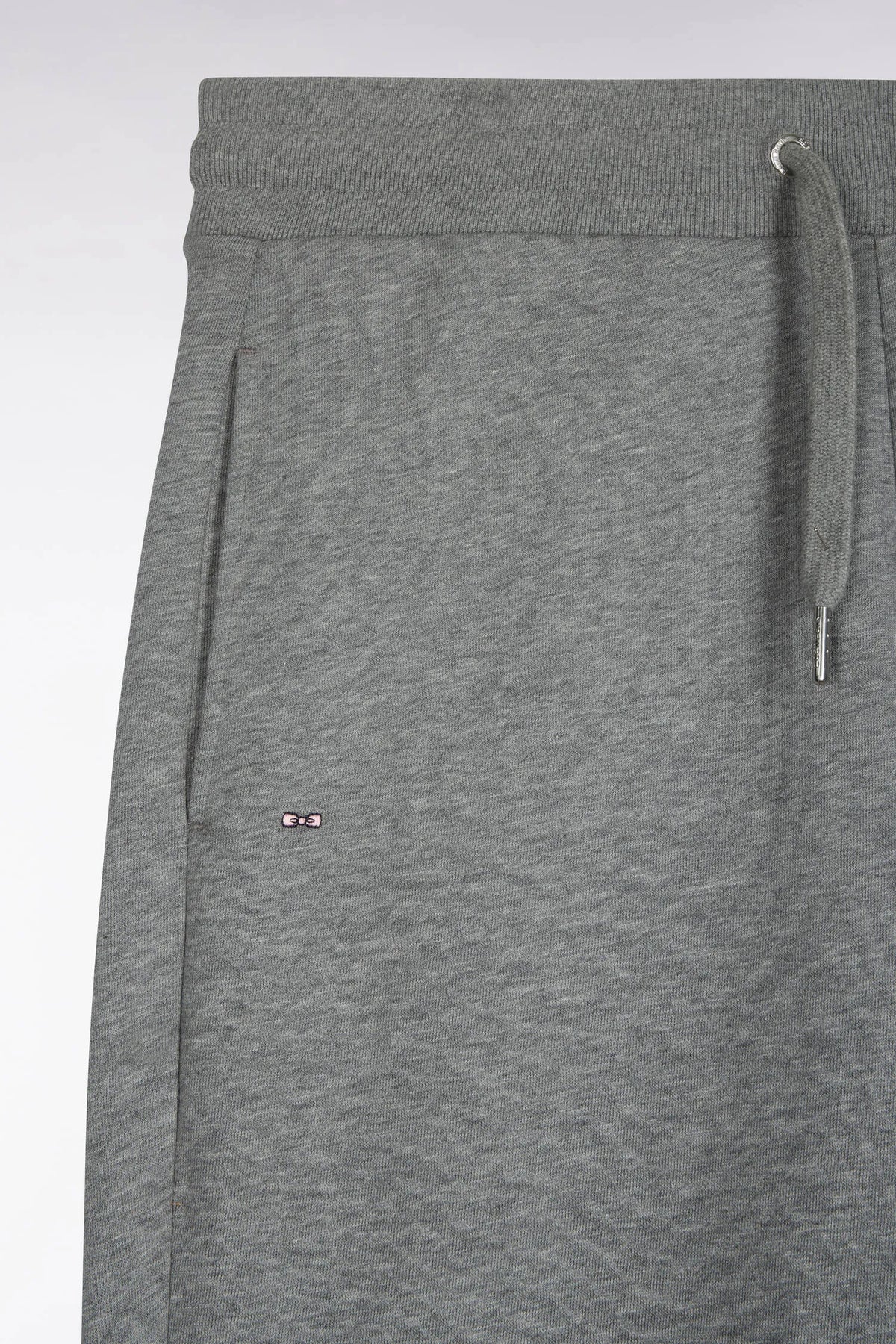 Eden Park Men Plain Grey Cotton Fleece Jogging Pants with a Straight Cut SKU: H26MAIJO0001_GRM19 Image 05
