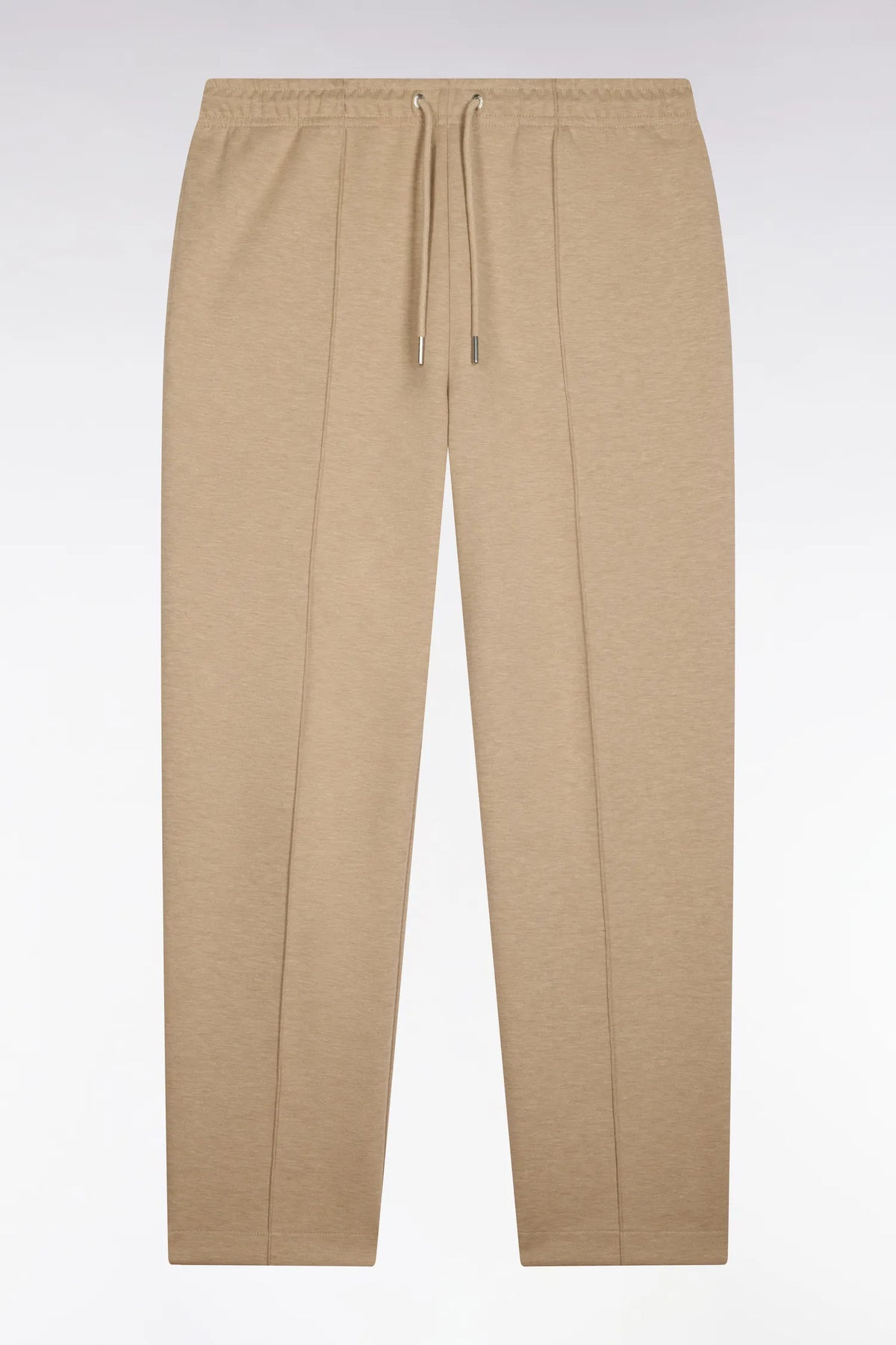 Eden Park Men Beige Stretch Cotton Interlock Joggers with a Straight Cut SKU: H26MAIJO0005_BEC13 Image 02