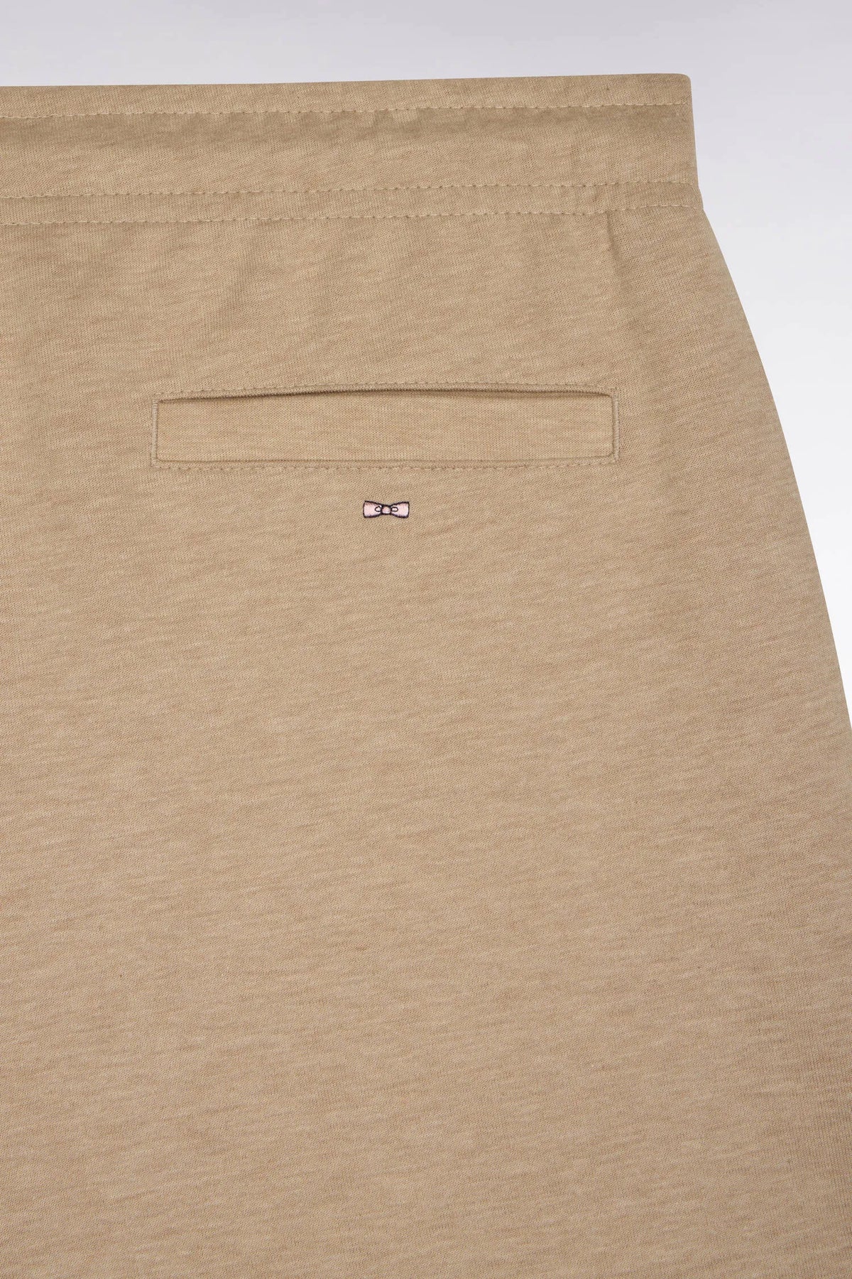 Eden Park Men Beige Stretch Cotton Interlock Joggers with a Straight Cut SKU: H26MAIJO0005_BEC13 Image 05