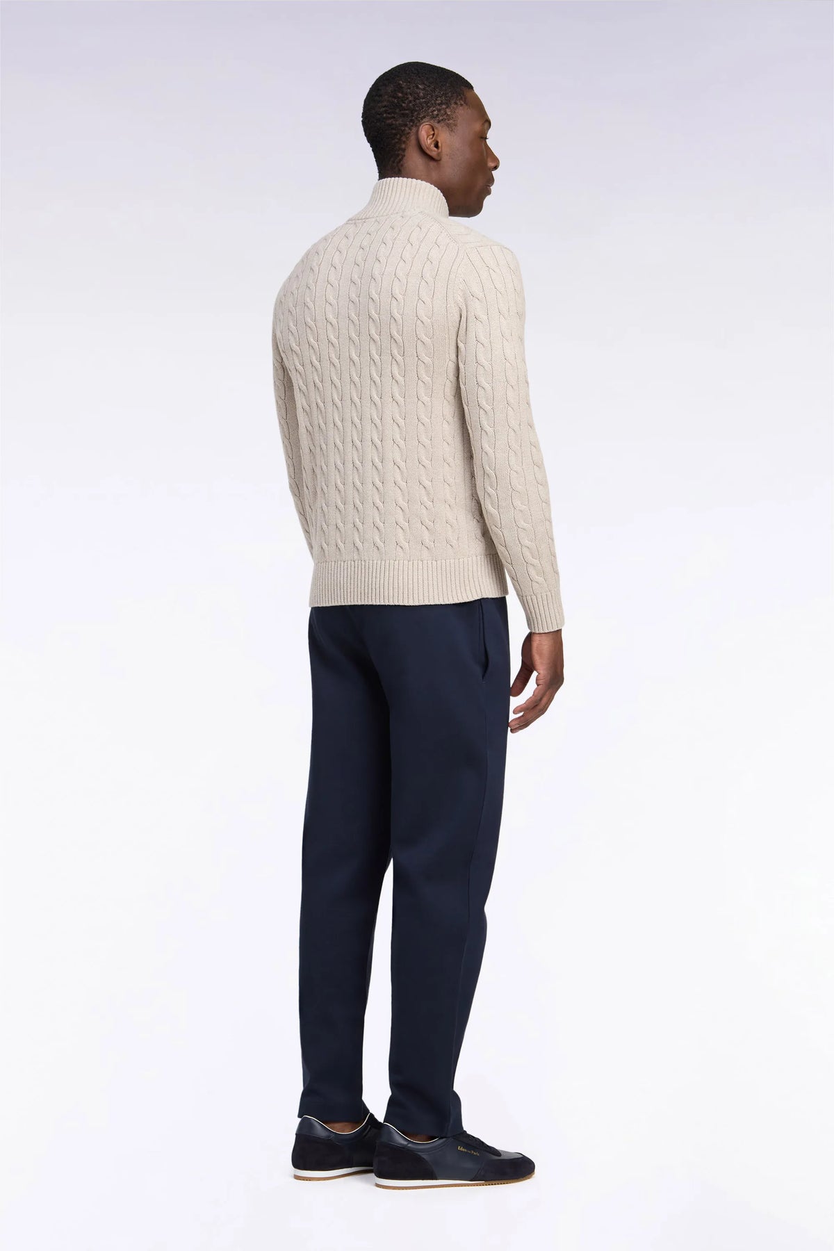 Eden Park Men Straight-Cut Navy Stretch Cotton Interlock Joggers SKU: H26MAIJO0005_BLF Image 04